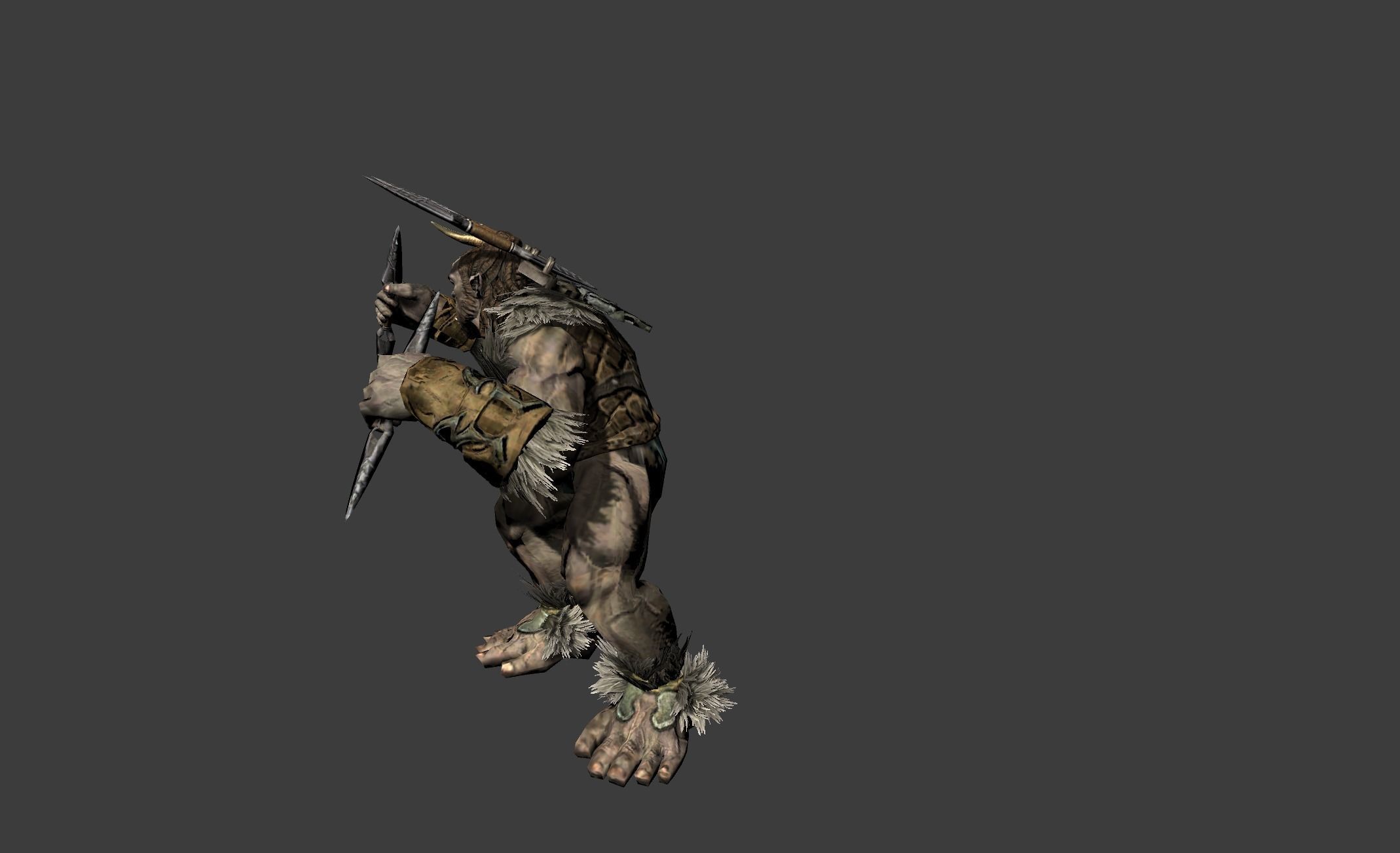 Mutant Orc Assassin Low-poly 3D model_11
