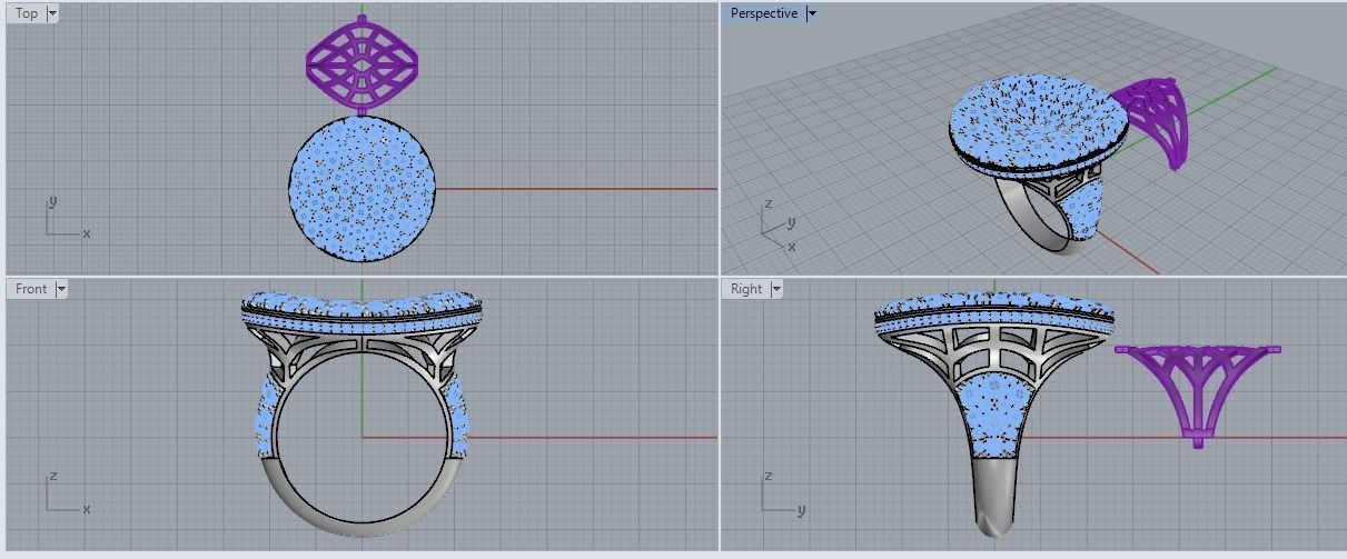 Beautiful ring 3D print model_4