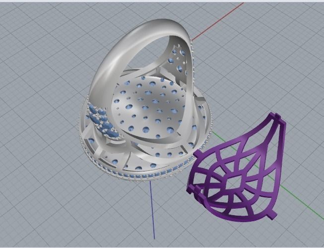 Beautiful ring 3D print model_6