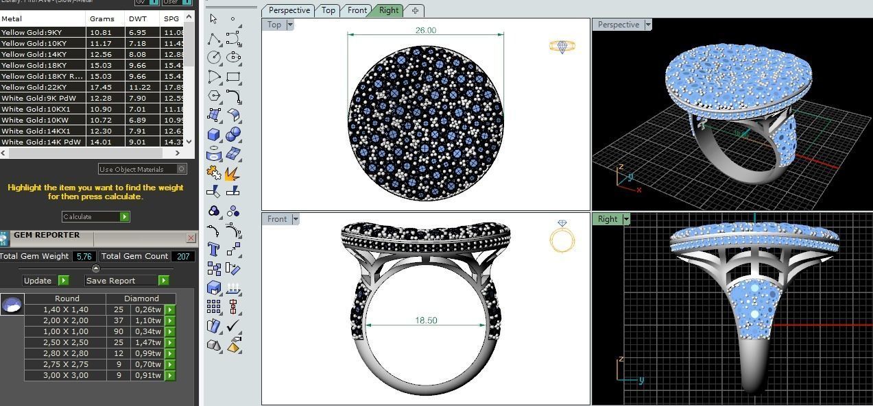 Beautiful ring 3D print model_3