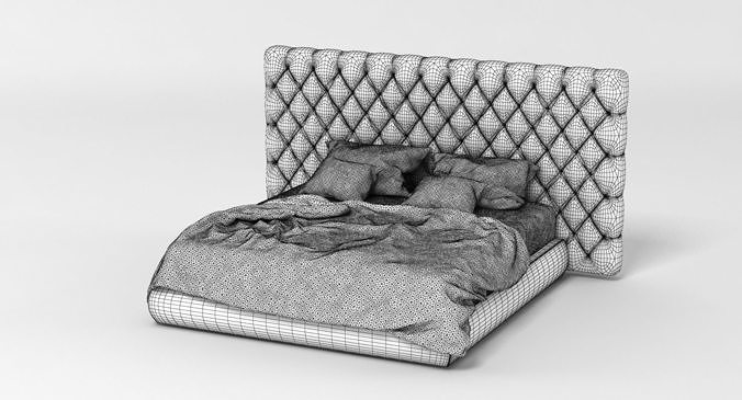 Baxter Bed 002 3D model 7