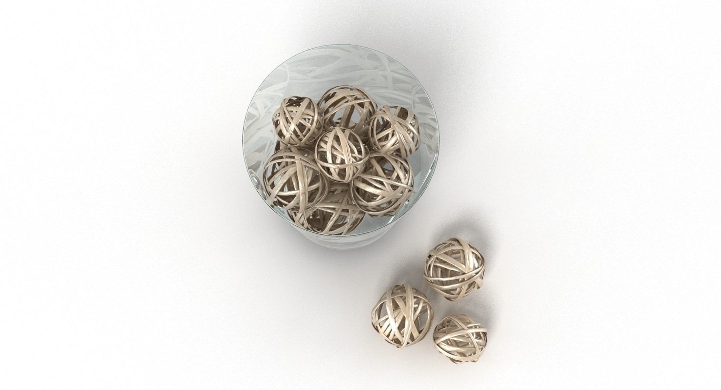 Wicker Decoration Low-poly 3D model_5