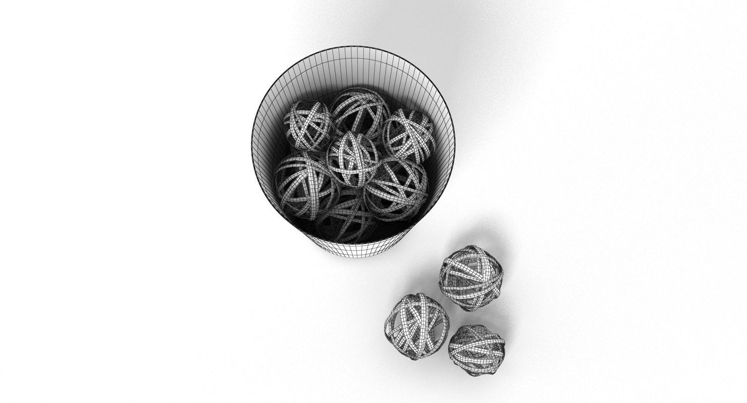 Wicker Decoration Low-poly 3D model_8