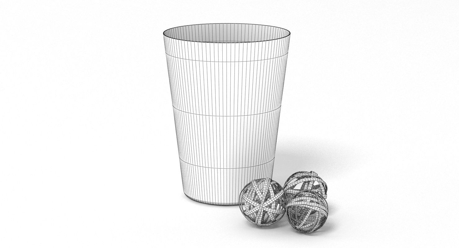 Wicker Decoration Low-poly 3D model_6