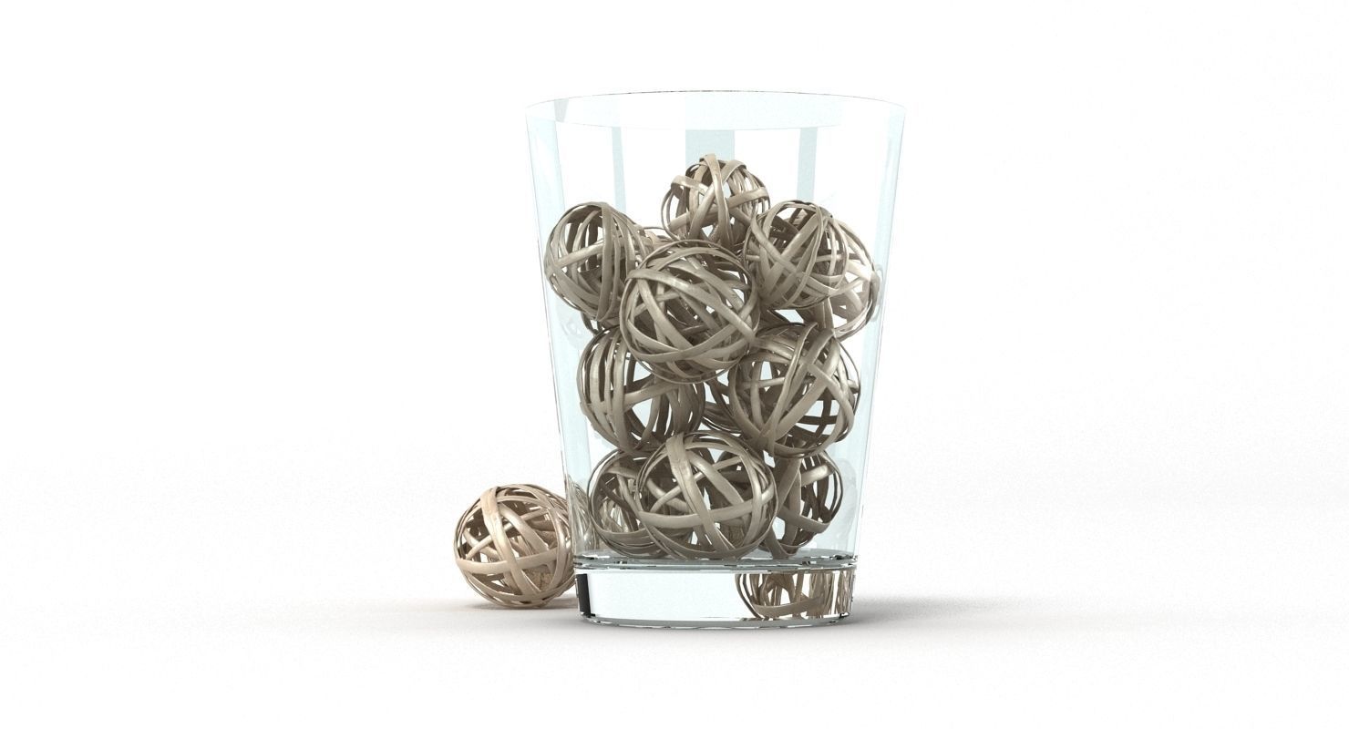 Wicker Decoration Low-poly 3D model_4