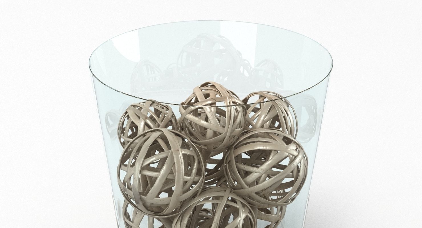 Wicker Decoration Low-poly 3D model_1