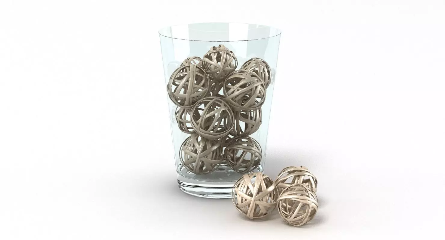 Wicker Decoration Low-poly 3D model_0