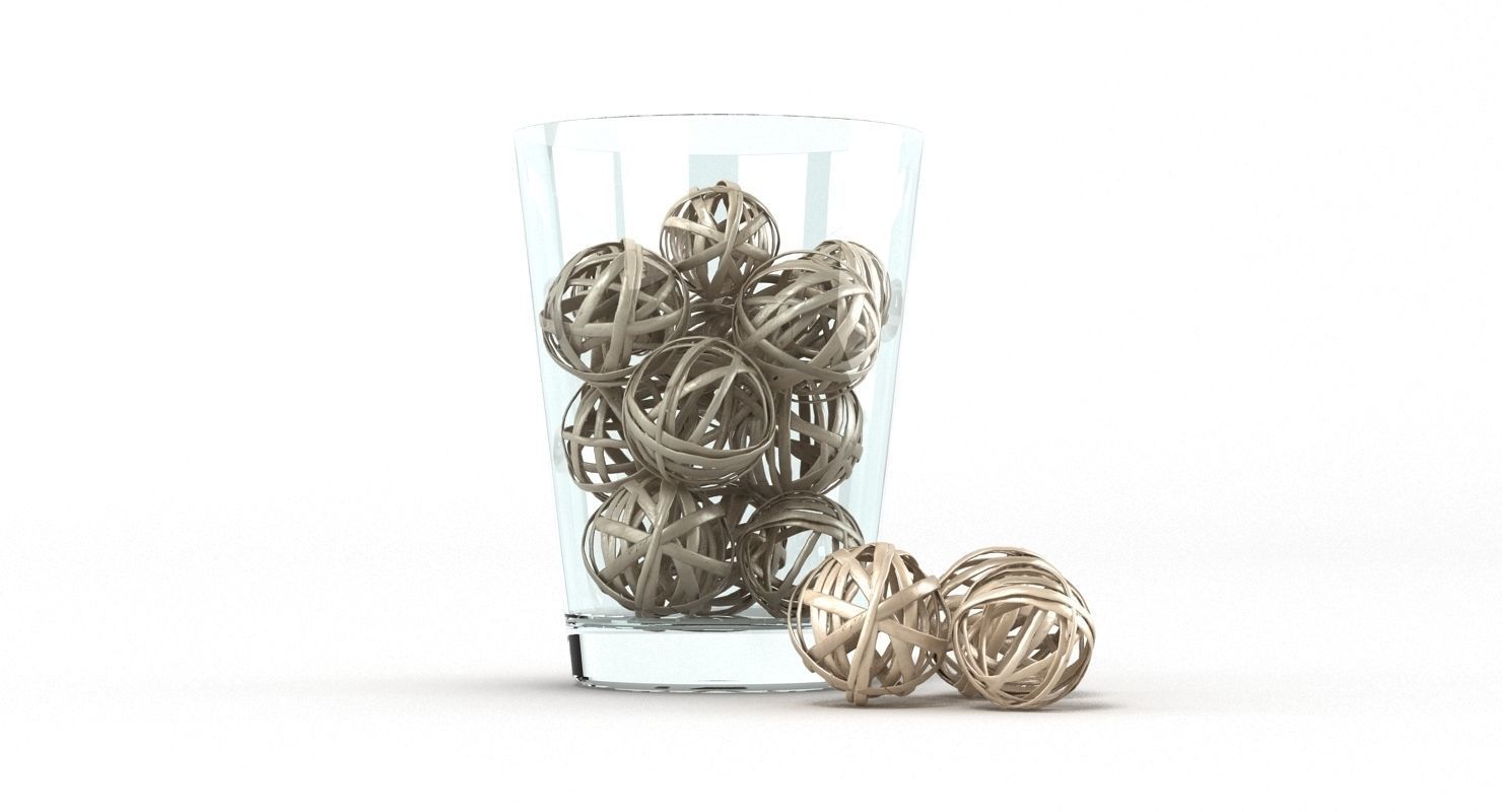 Wicker Decoration Low-poly 3D model_3