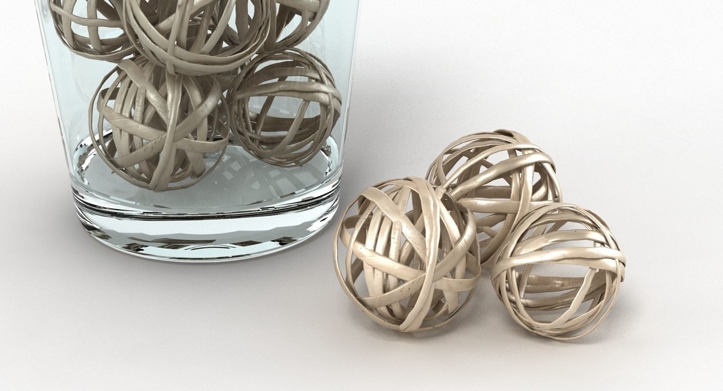 Wicker Decoration Low-poly 3D model_2