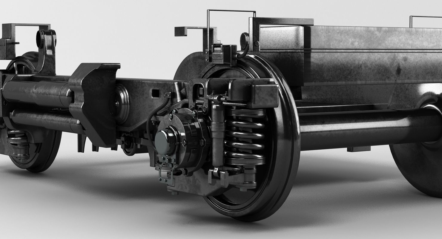 Train Undercarriage 3D model_1