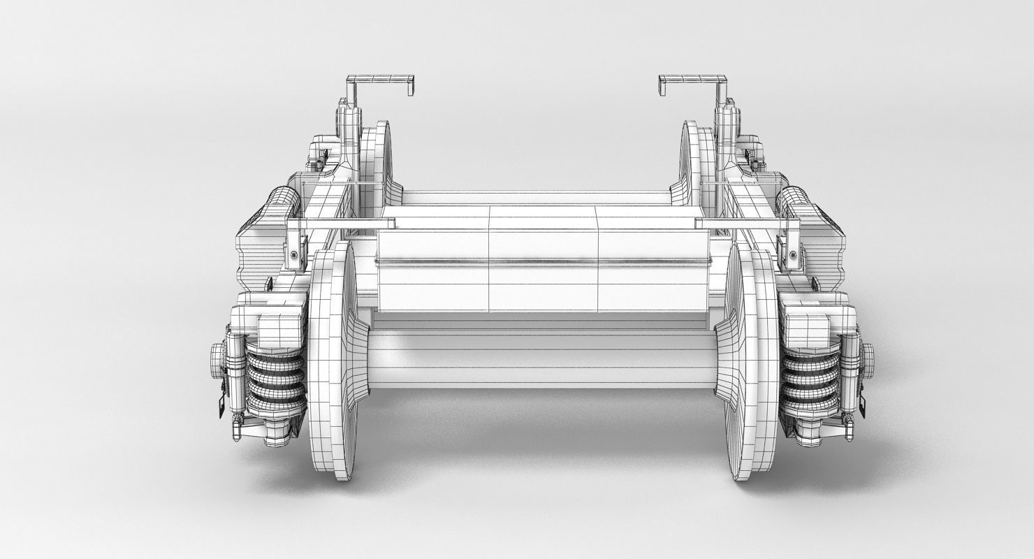 Train Undercarriage 3D model_9