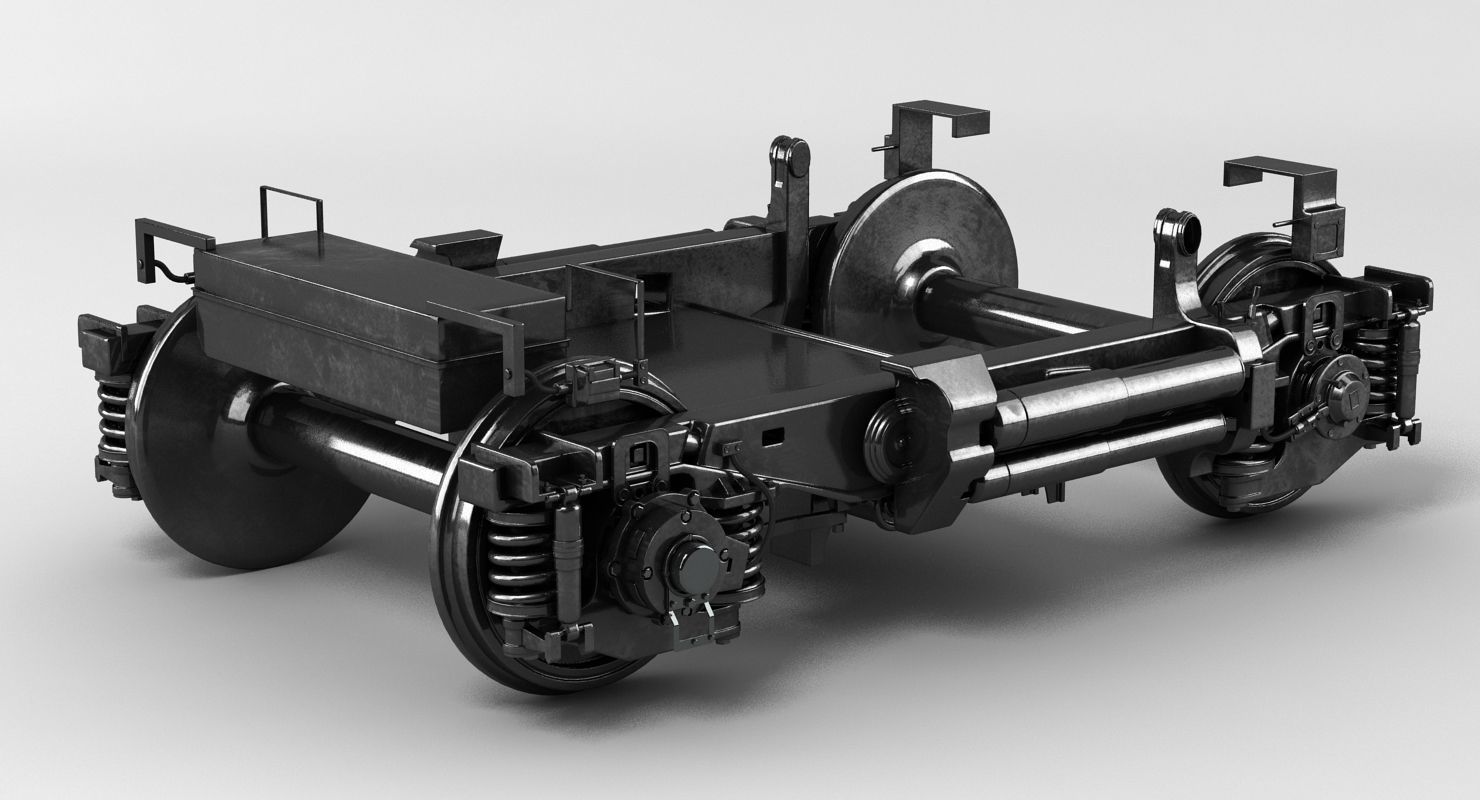 Train Undercarriage 3D model_6