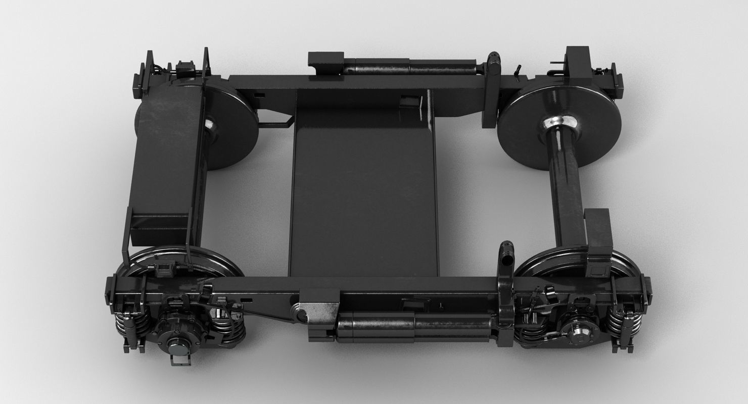 Train Undercarriage 3D model_3