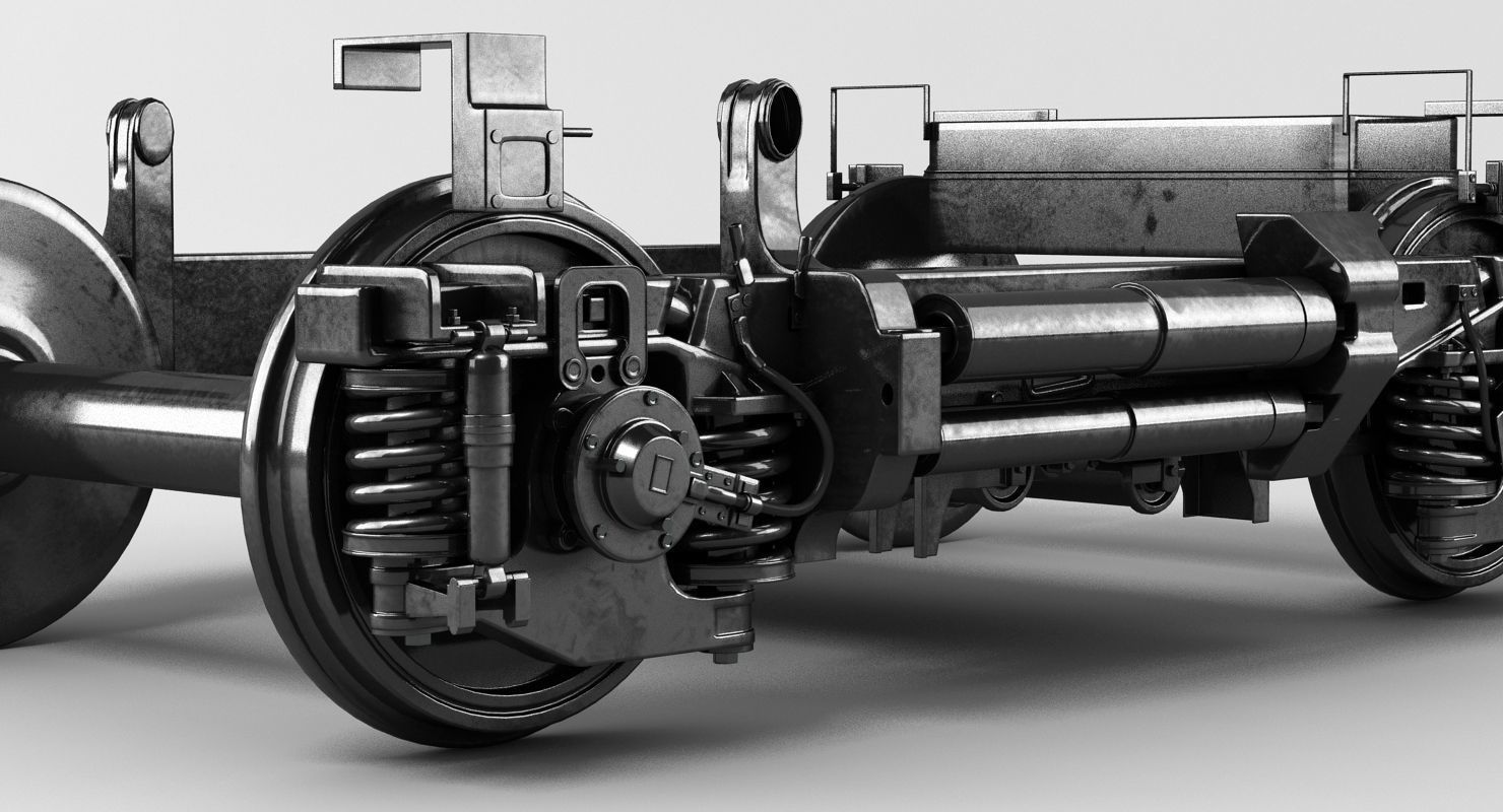 Train Undercarriage 3D model_2