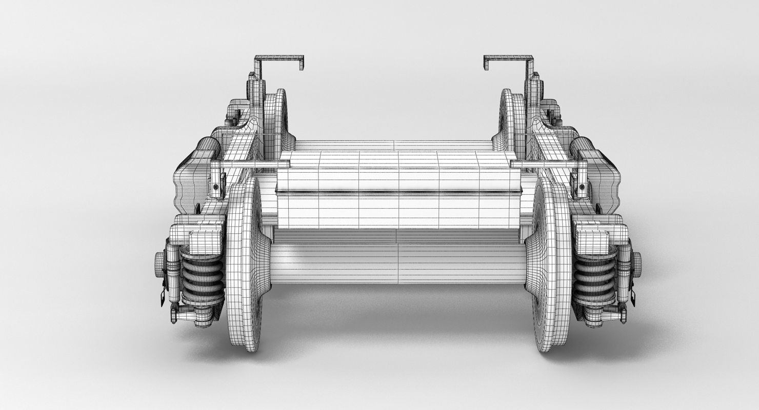 Train Undercarriage 3D model_10