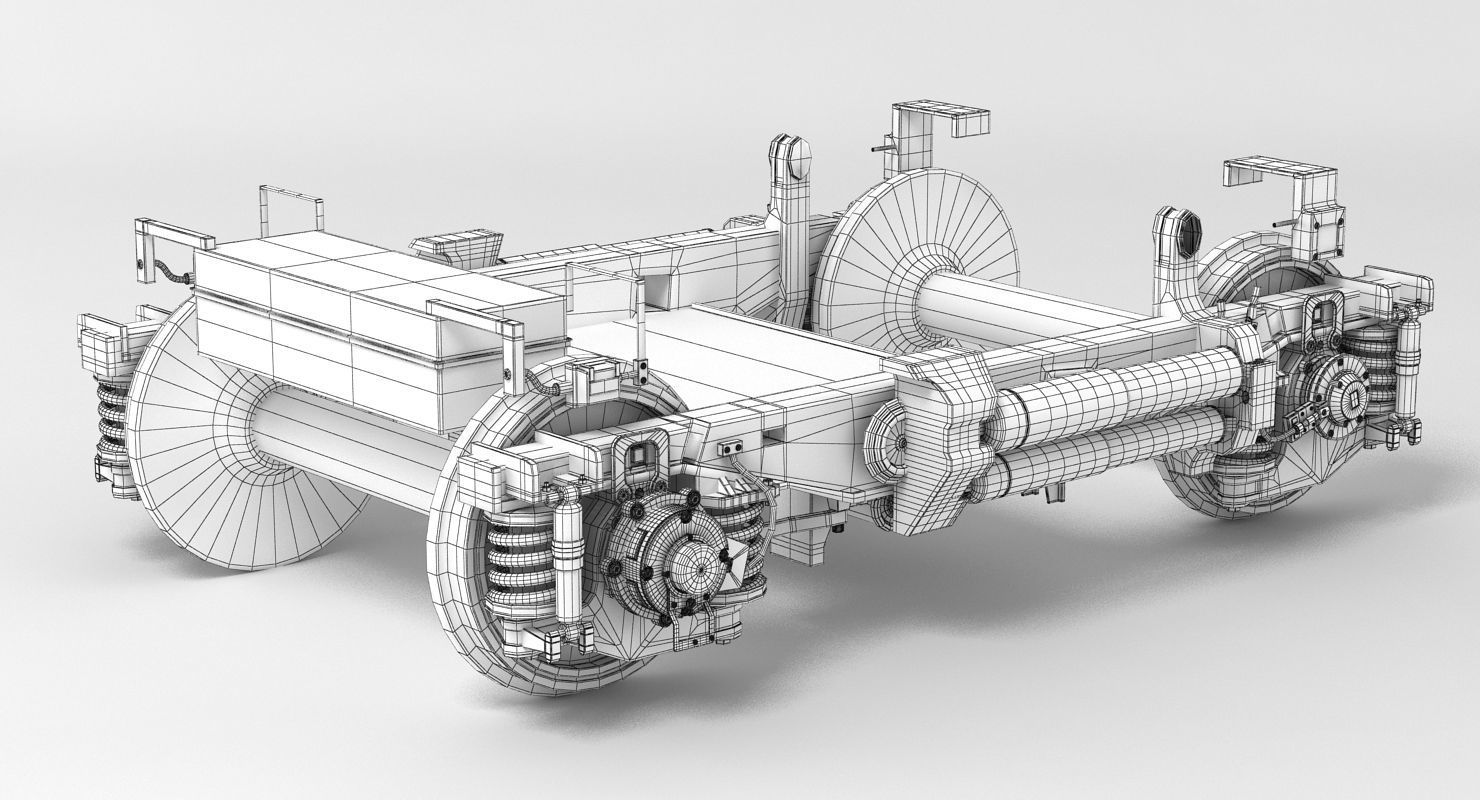 Train Undercarriage 3D model_8