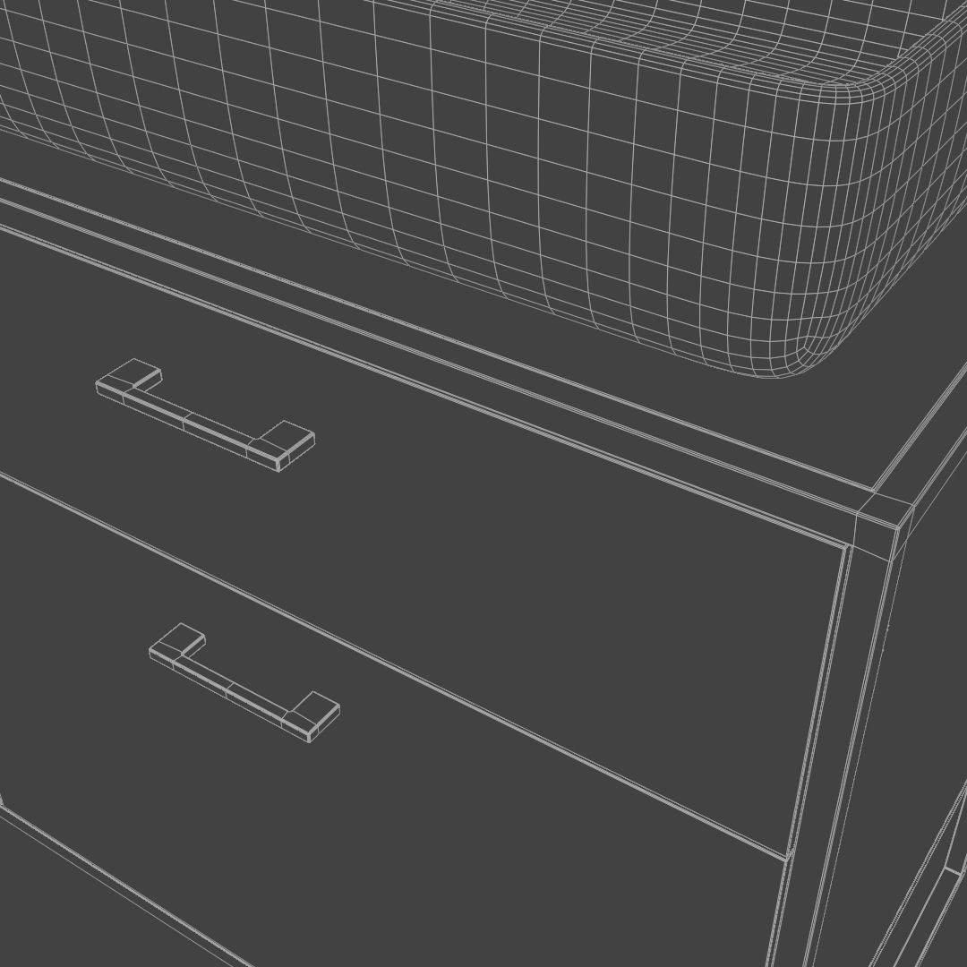 Bathroom cabinet with sink 3D model_5