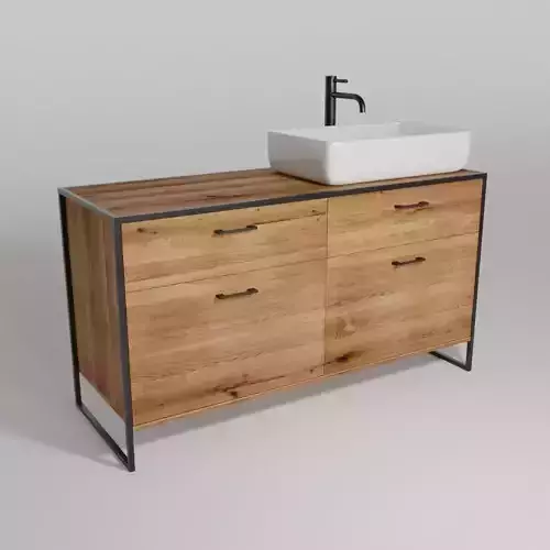 Bathroom cabinet with sink 3D model