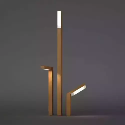 Three Brown Lamps All In One Unit