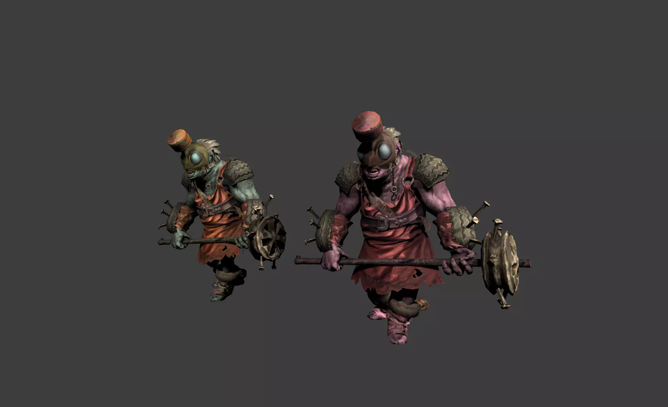 Mutant Troll Fighter Low-poly 3D model_0