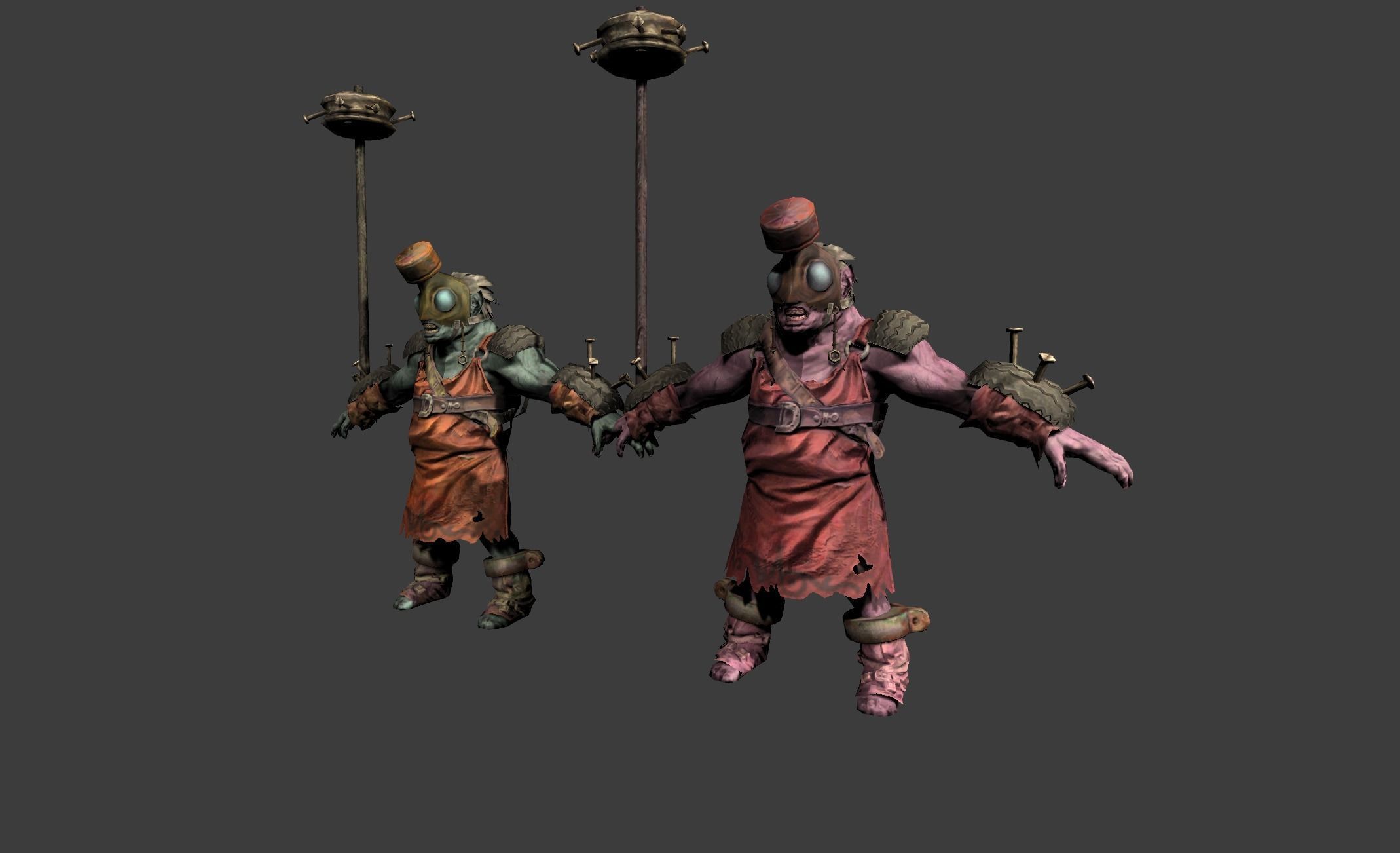 Mutant Troll Fighter Low-poly 3D model_12