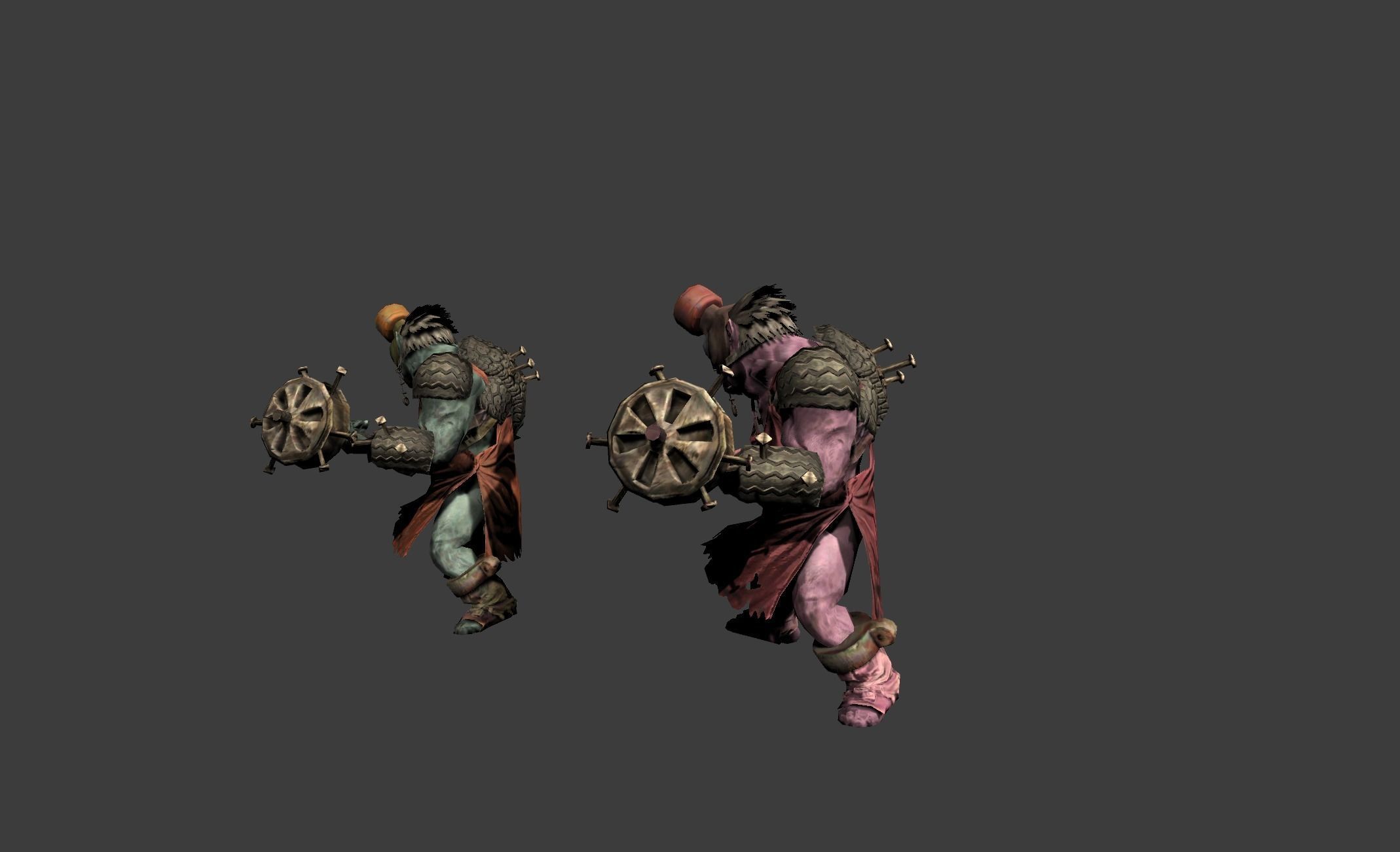 Mutant Troll Fighter Low-poly 3D model_9