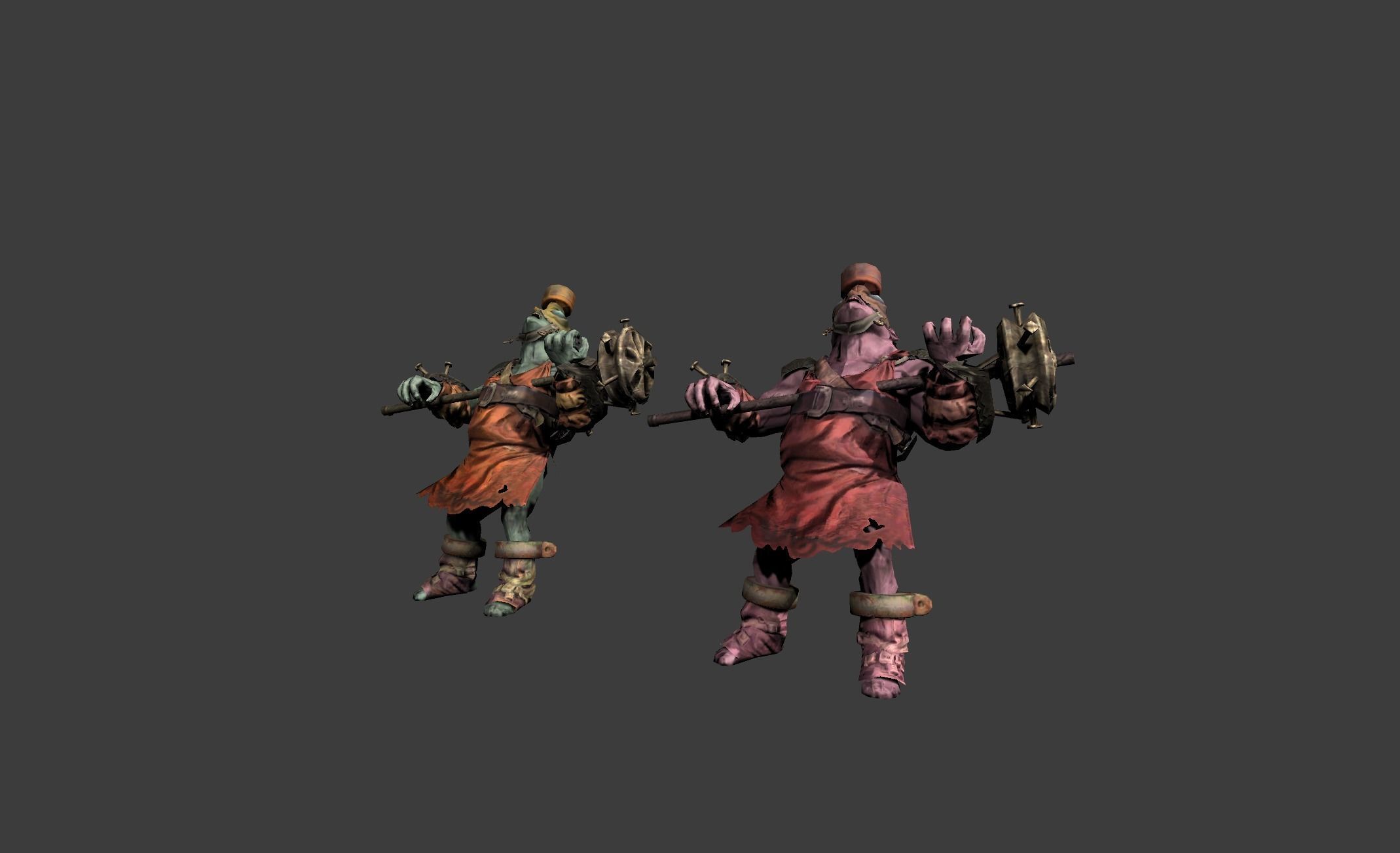 Mutant Troll Fighter Low-poly 3D model_8