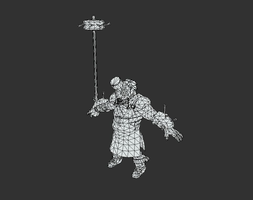 Mutant Troll Fighter Low-poly 3D model_2