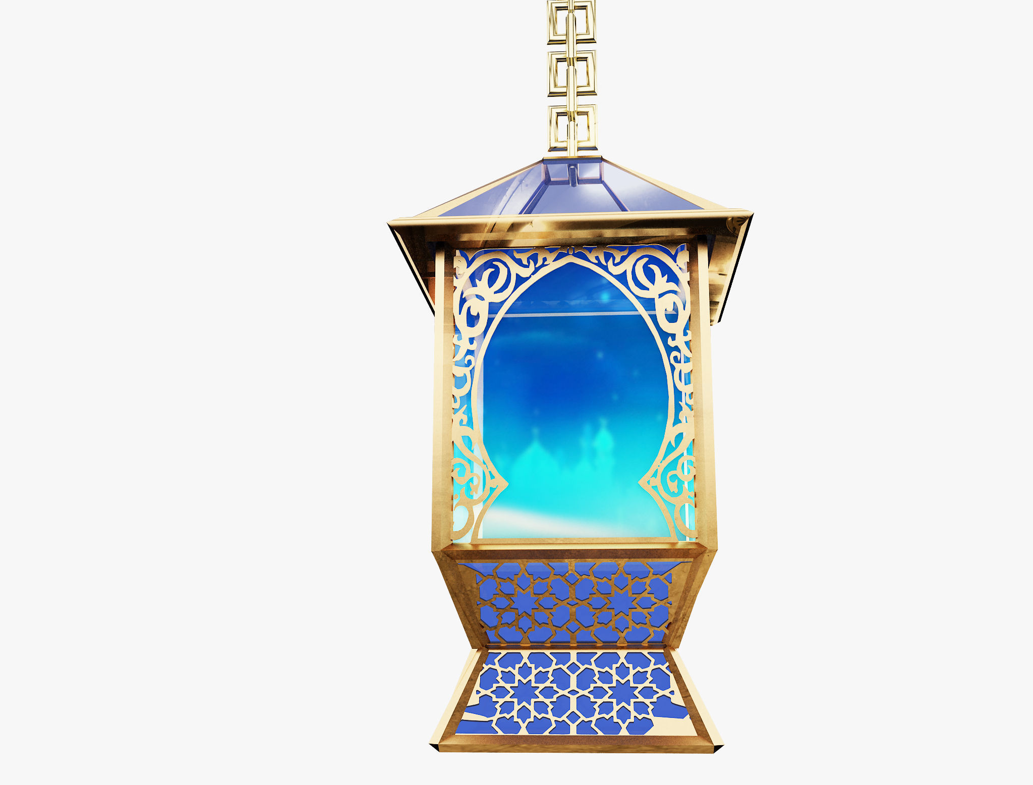 F10a Ramadan lantern fanous 3D model_4