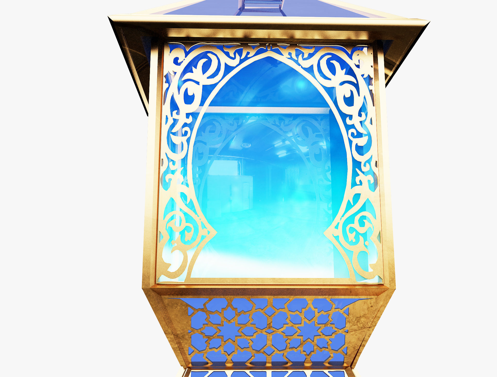 F10a Ramadan lantern fanous 3D model_12