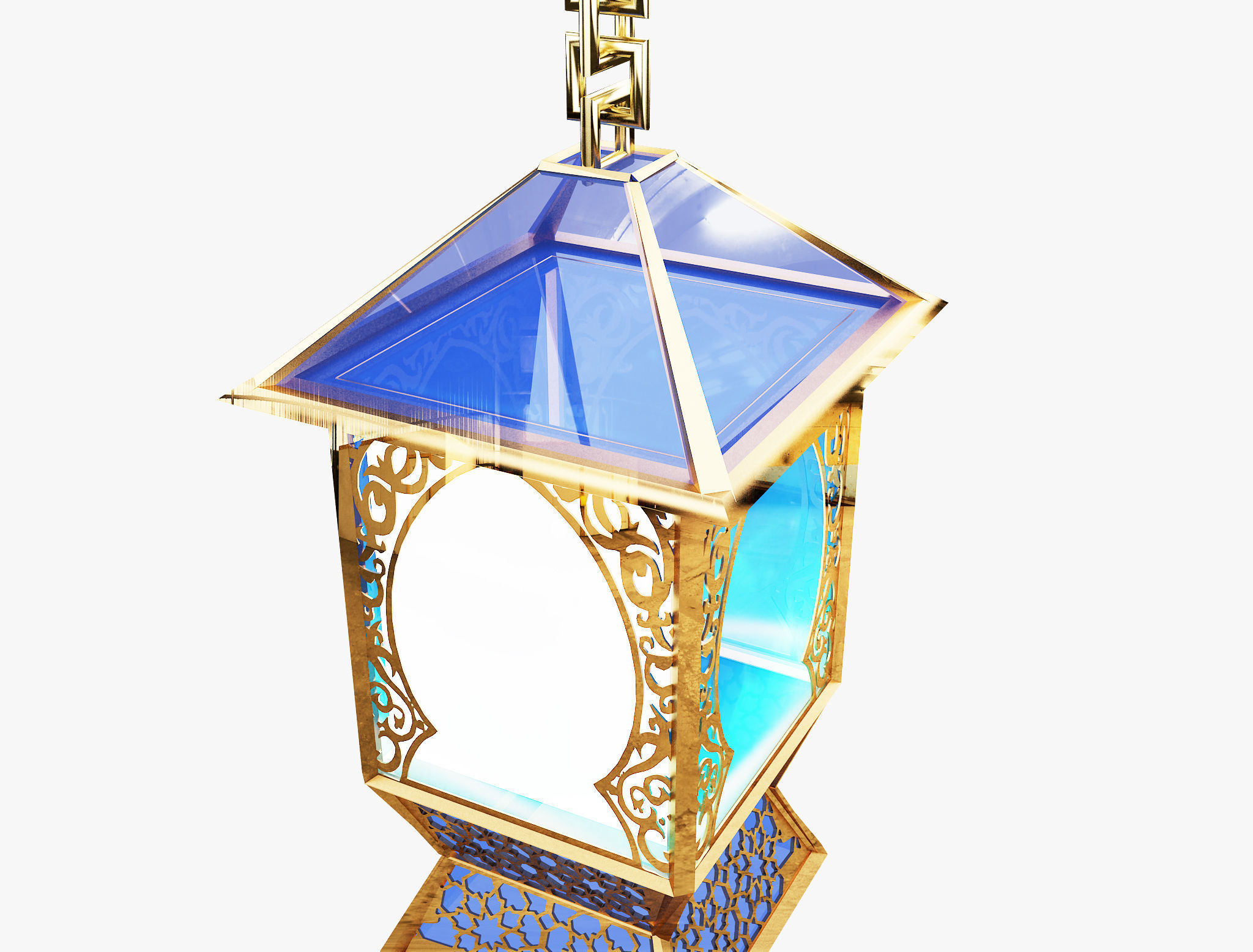 F10a Ramadan lantern fanous 3D model_8