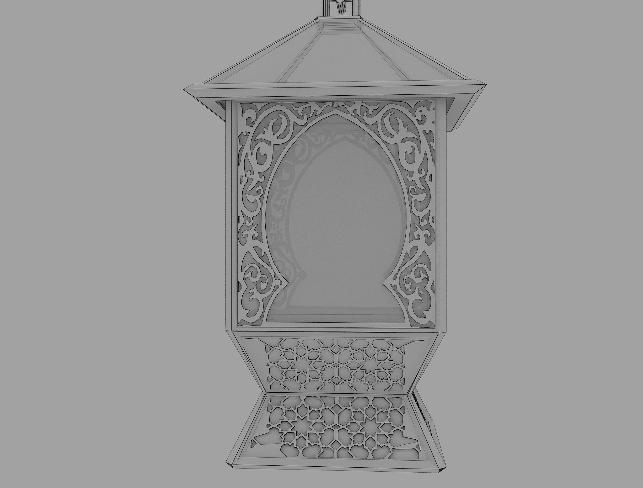 F10a Ramadan lantern fanous 3D model_11