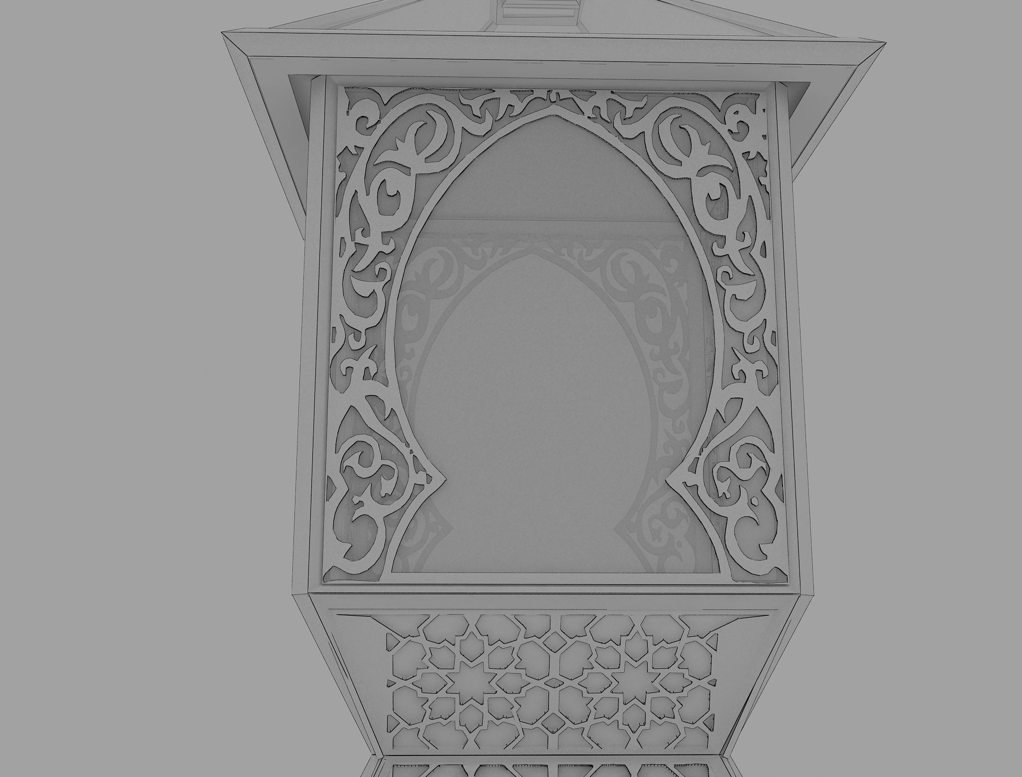 F10a Ramadan lantern fanous 3D model_13