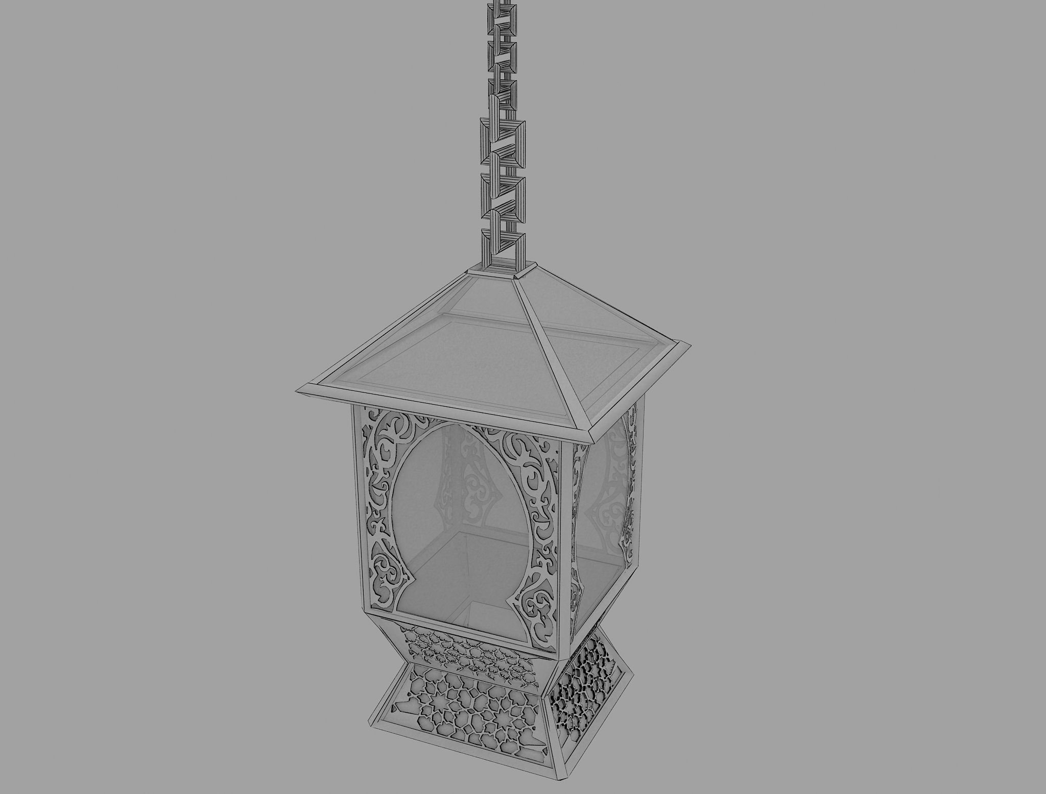 F10a Ramadan lantern fanous 3D model_3