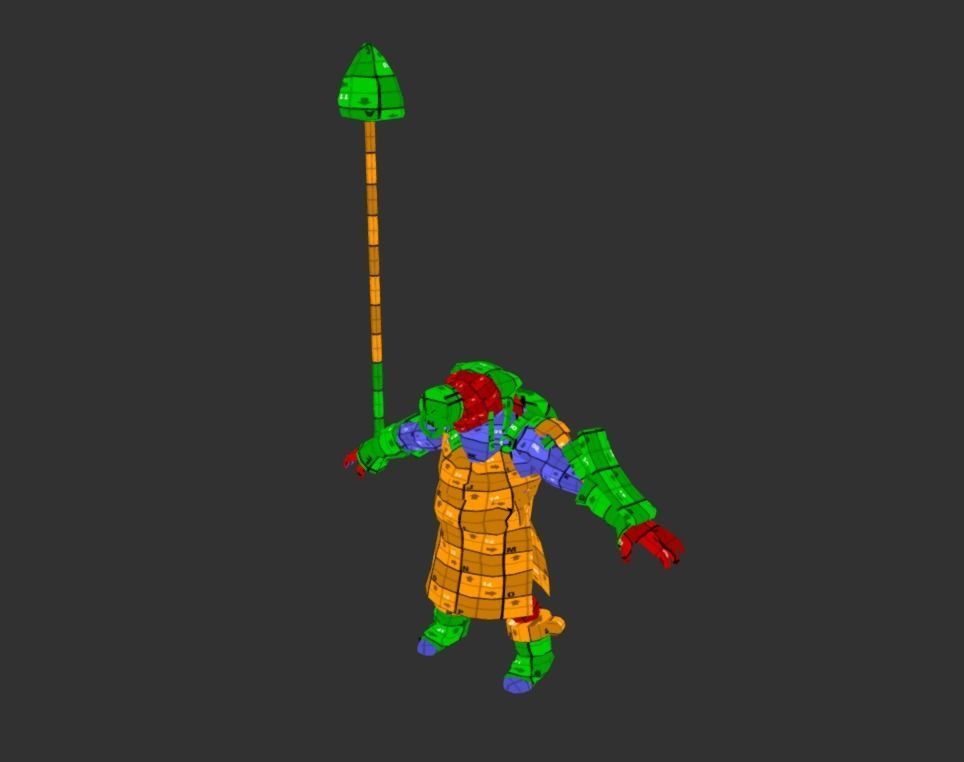 Mutant Troll Warrior Low-poly 3D model_6