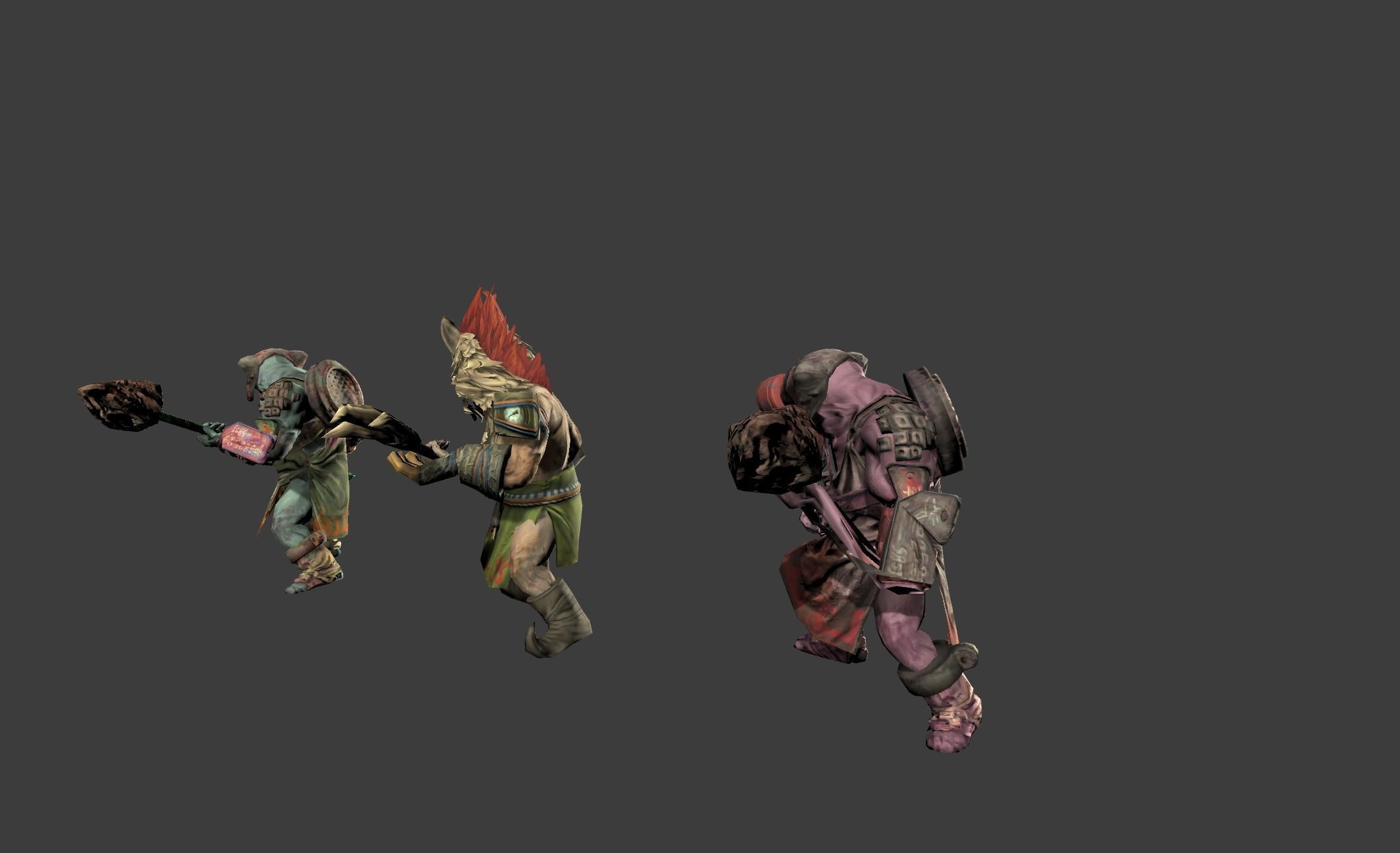 Mutant Troll Warrior Low-poly 3D model_9