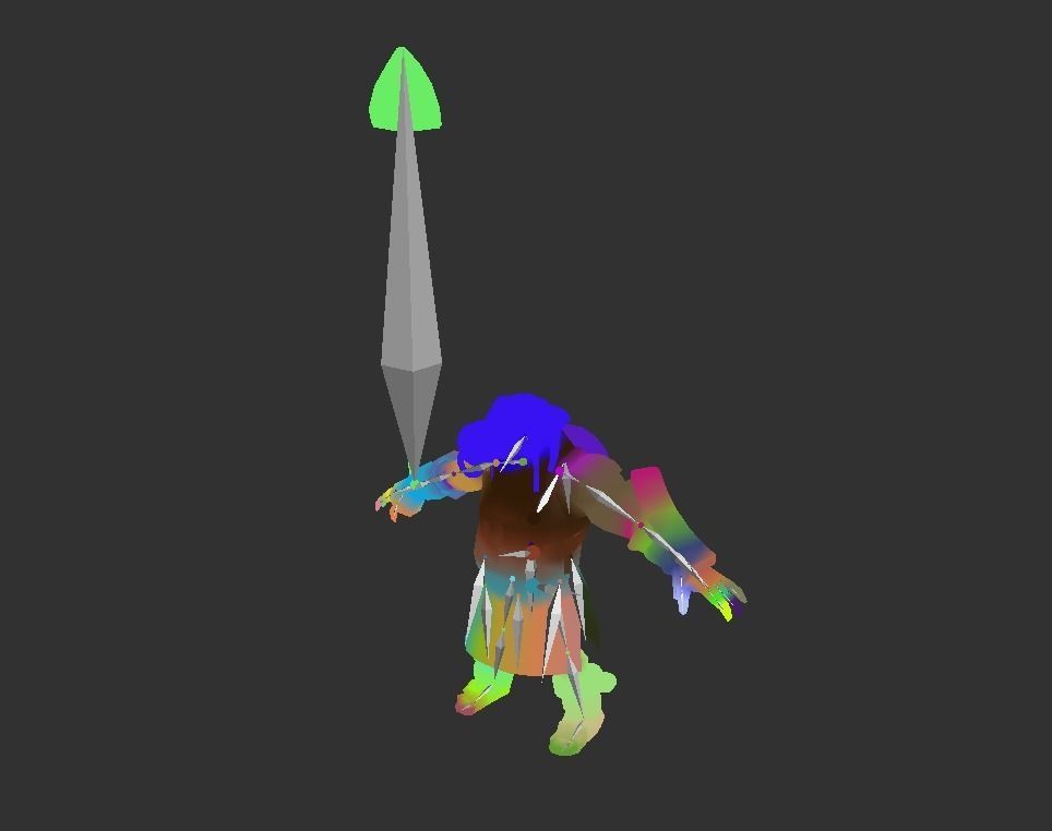 Mutant Troll Warrior Low-poly 3D model_3