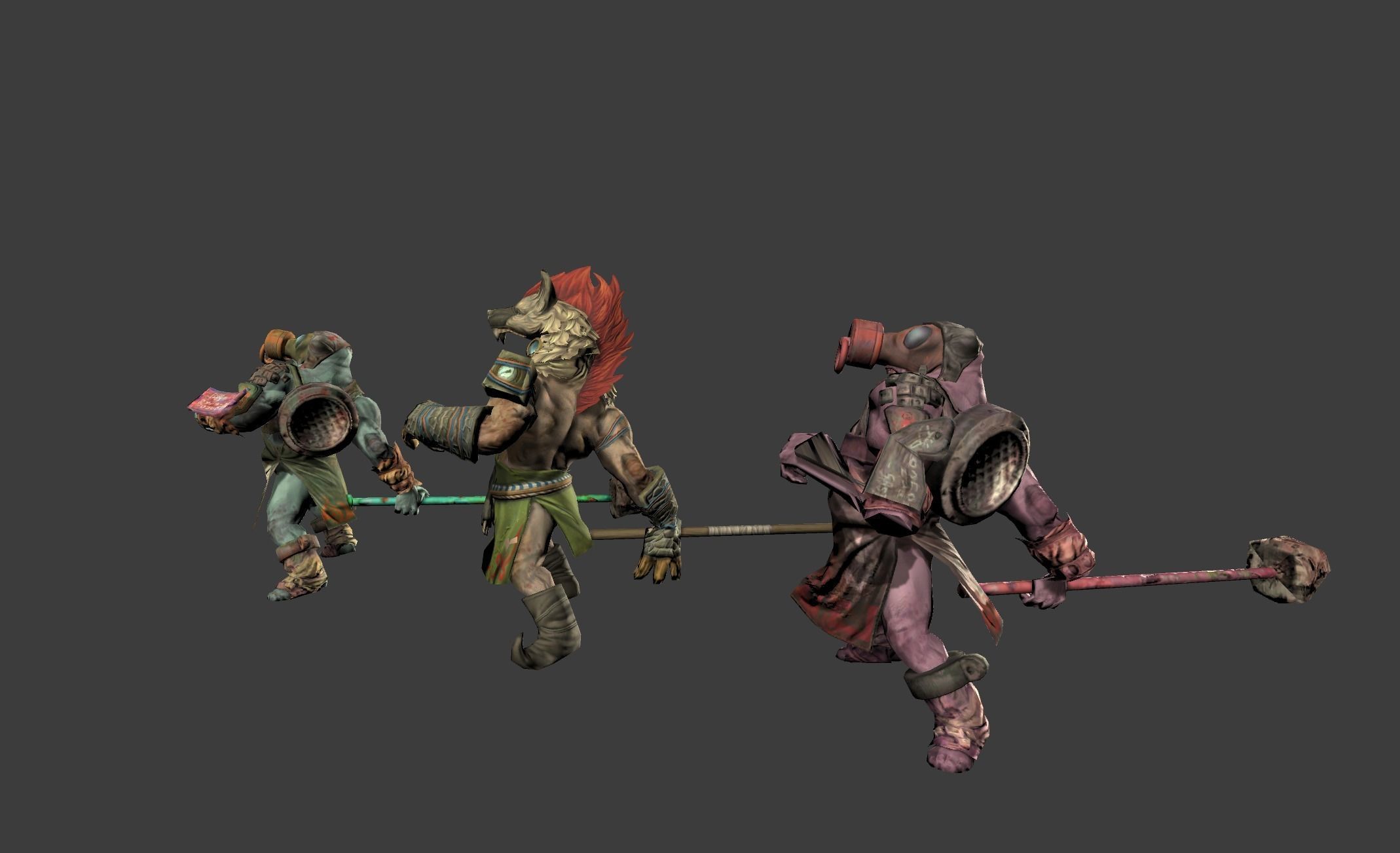 Mutant Troll Warrior Low-poly 3D model_12