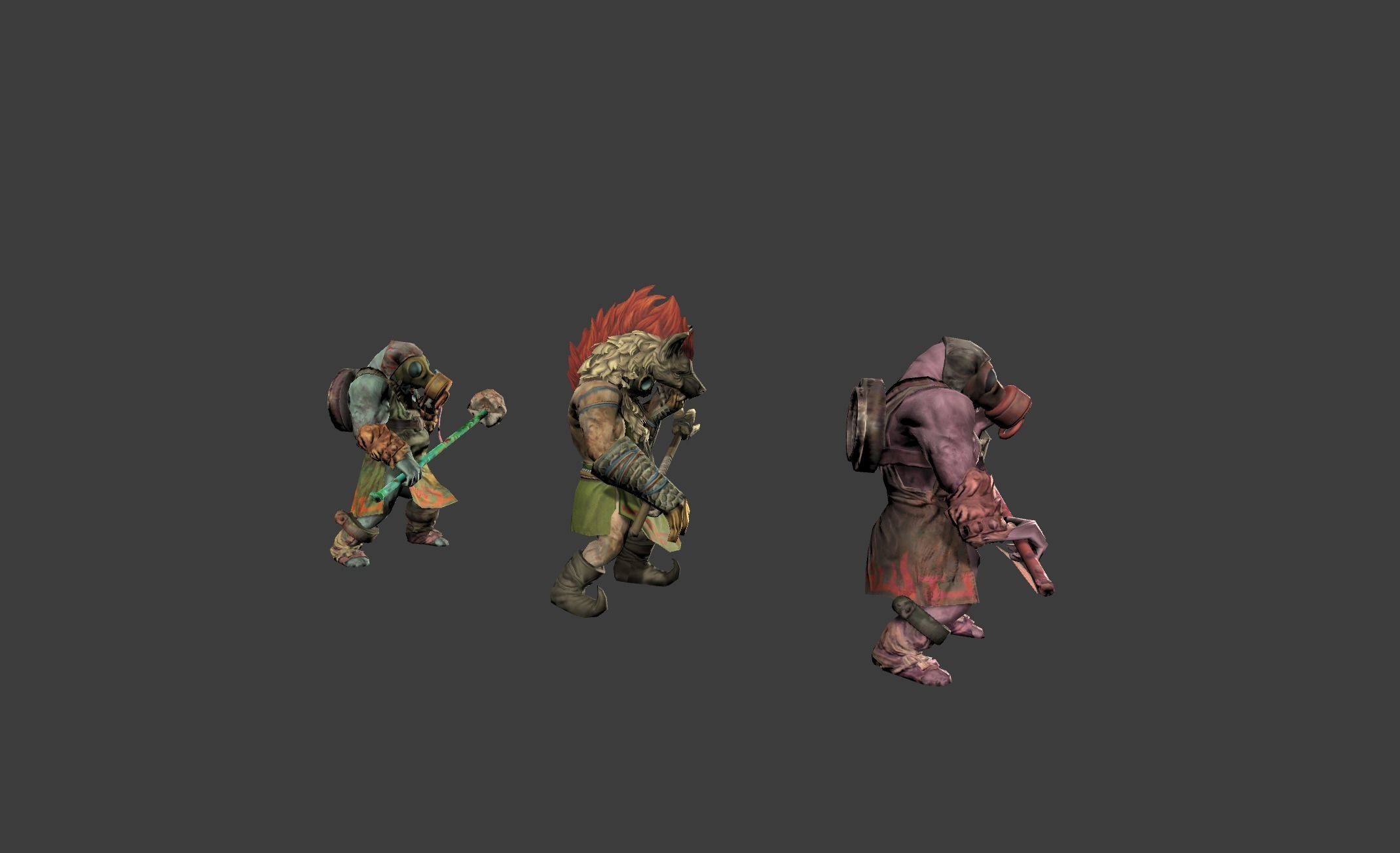 Mutant Troll Warrior Low-poly 3D model_13