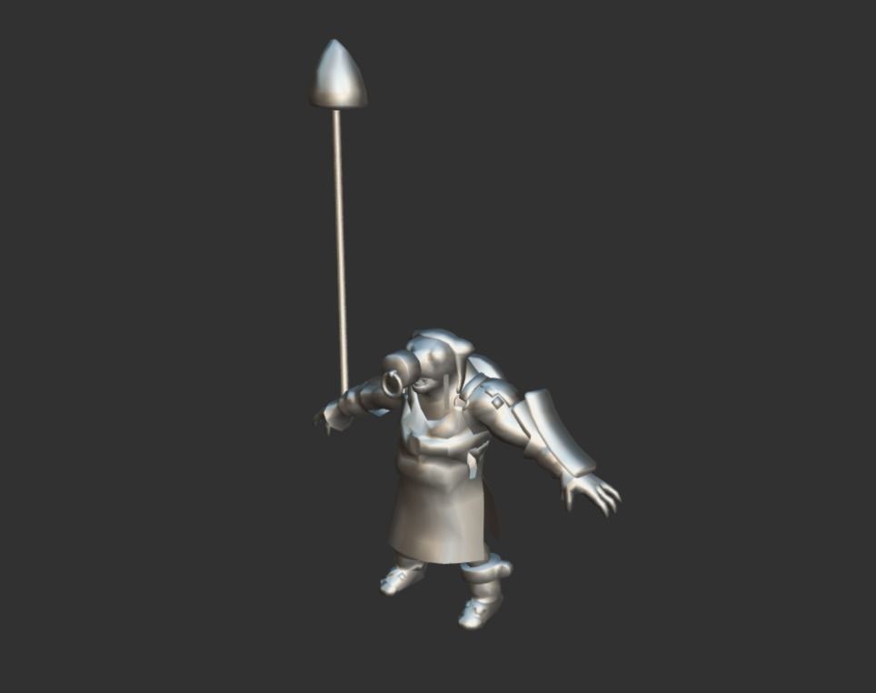 Mutant Troll Warrior Low-poly 3D model_4