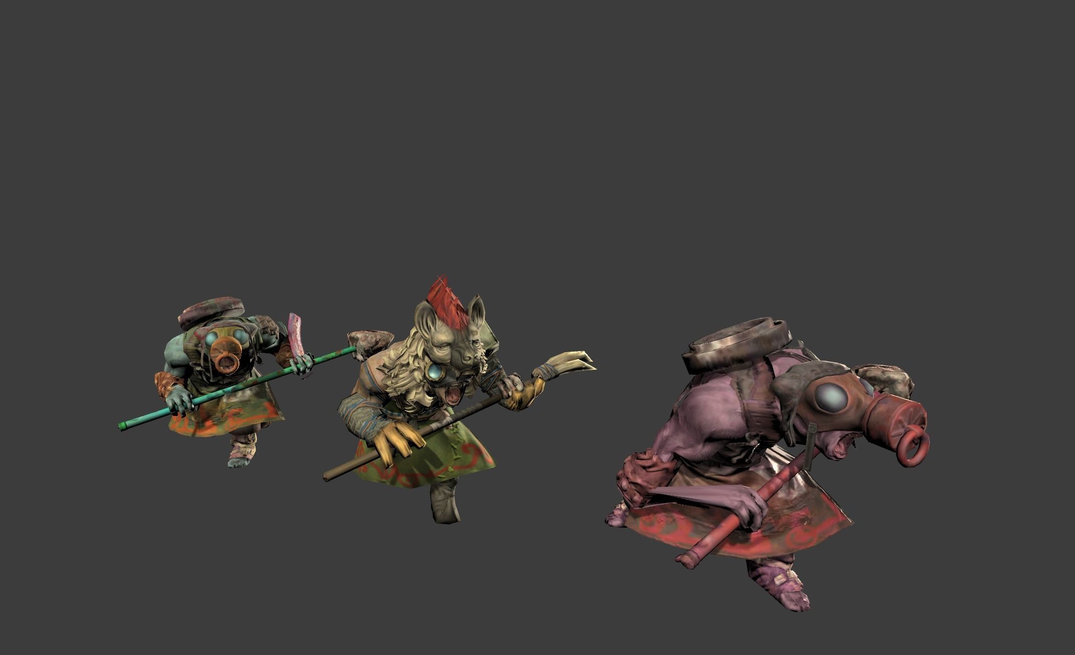 Mutant Troll Warrior Low-poly 3D model_10