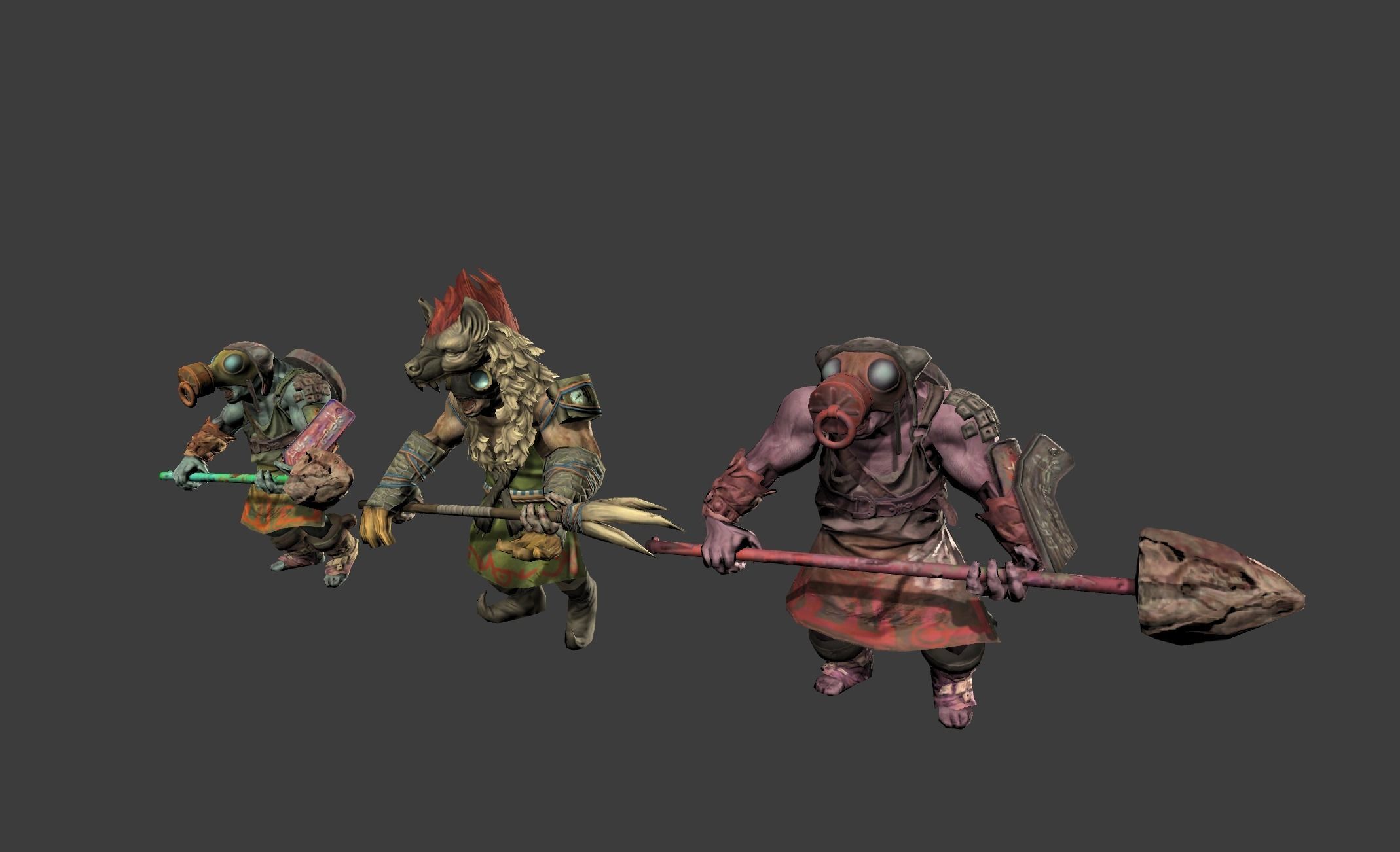 Mutant Troll Warrior Low-poly 3D model_11