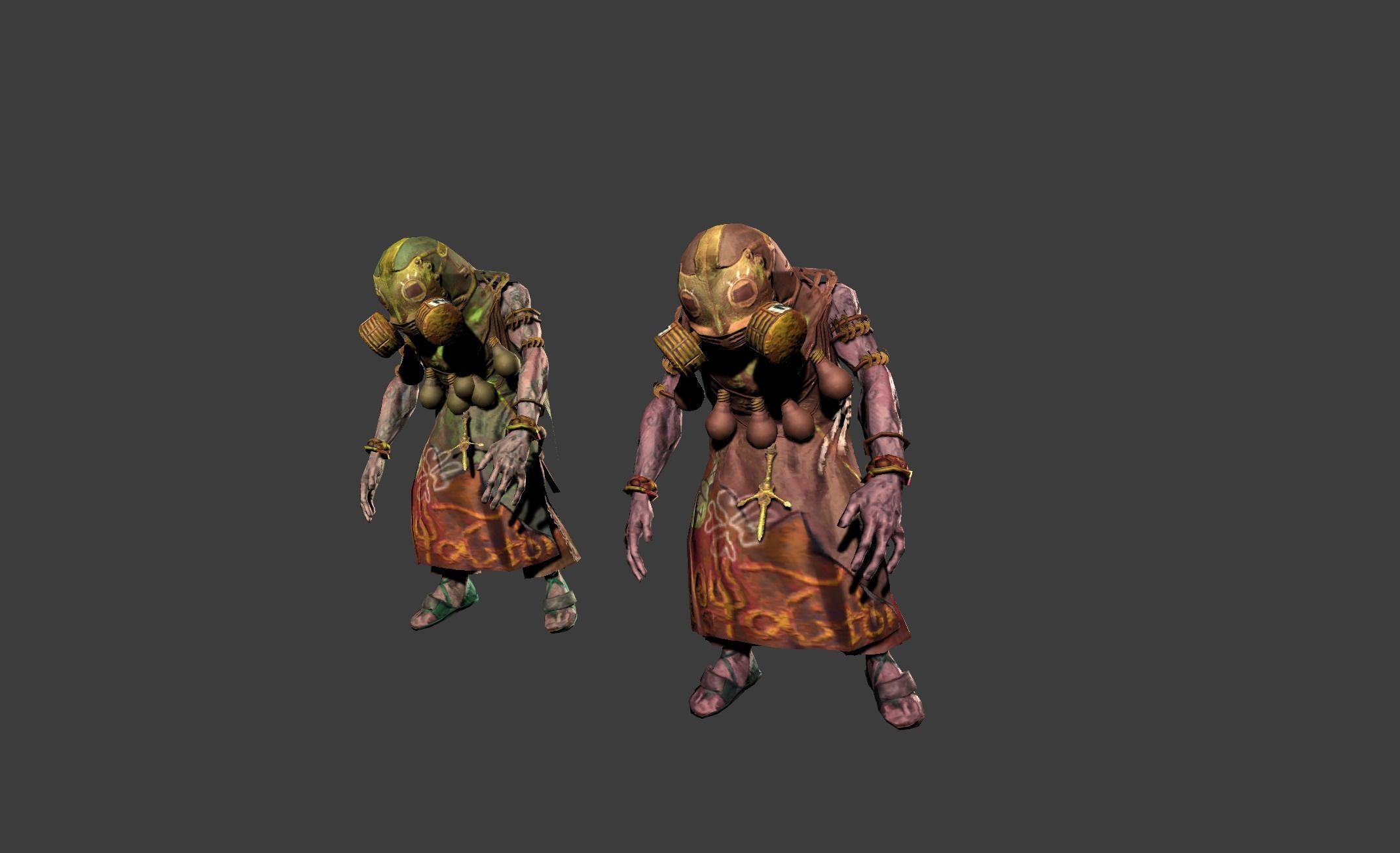 Mutant Troll Shaman Low-poly 3D model_14