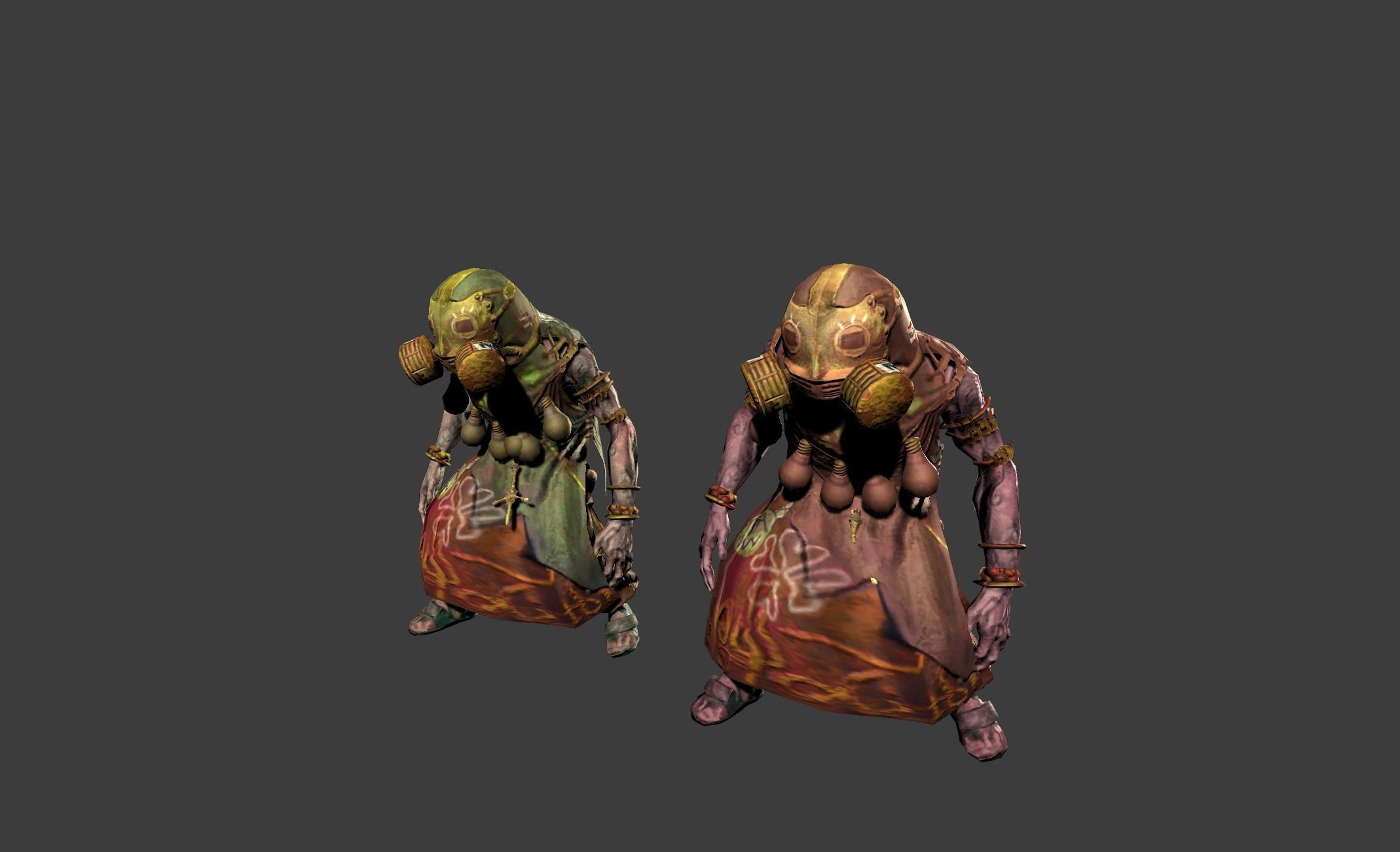 Mutant Troll Shaman Low-poly 3D model_8