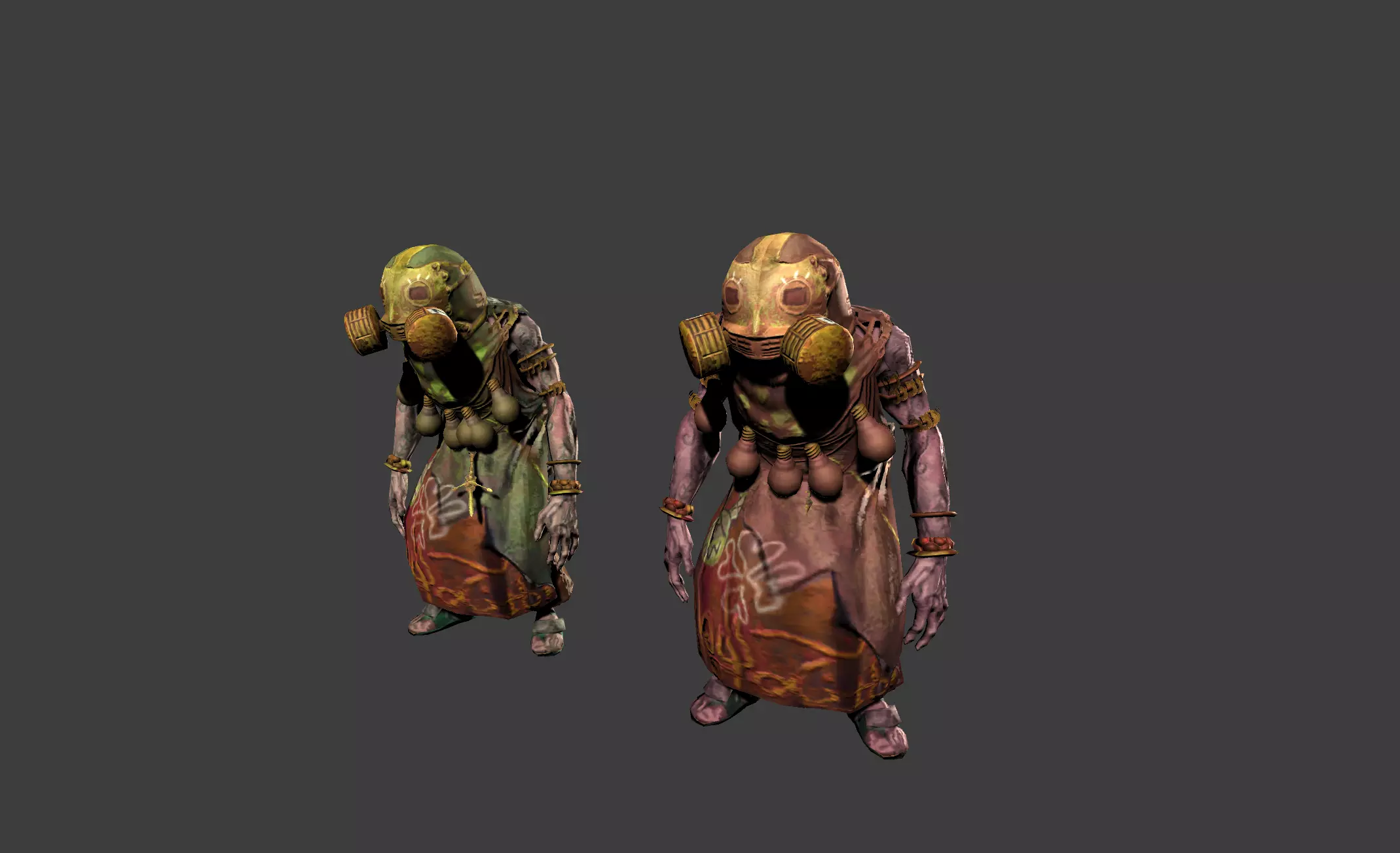 Mutant Troll Shaman Low-poly 3D model_0