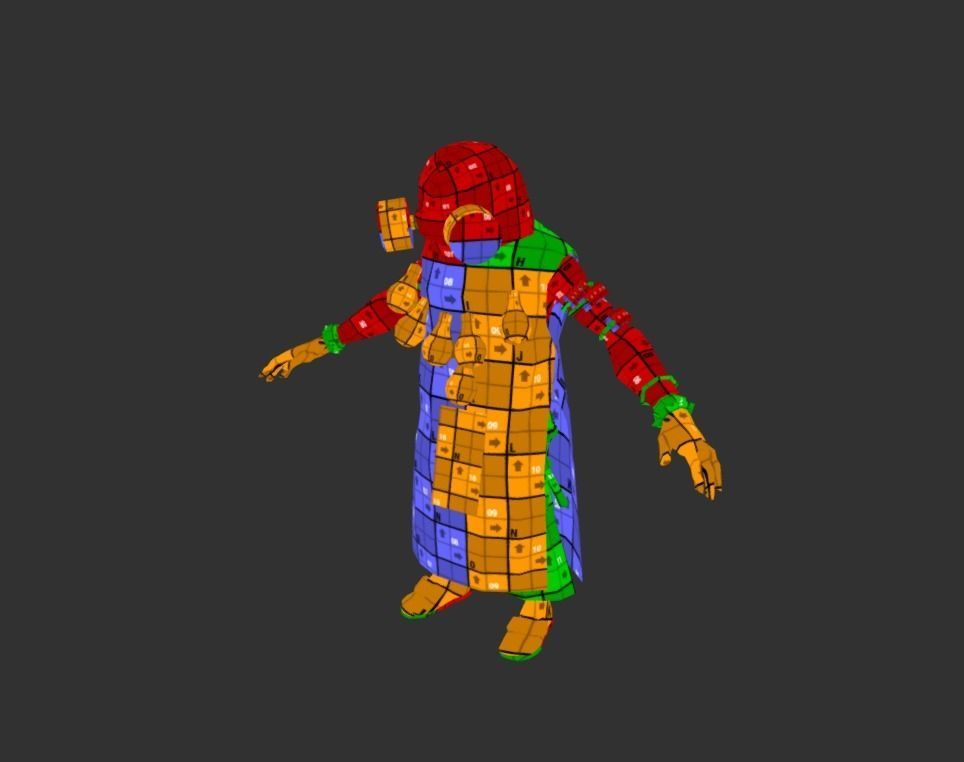 Mutant Troll Shaman Low-poly 3D model_6