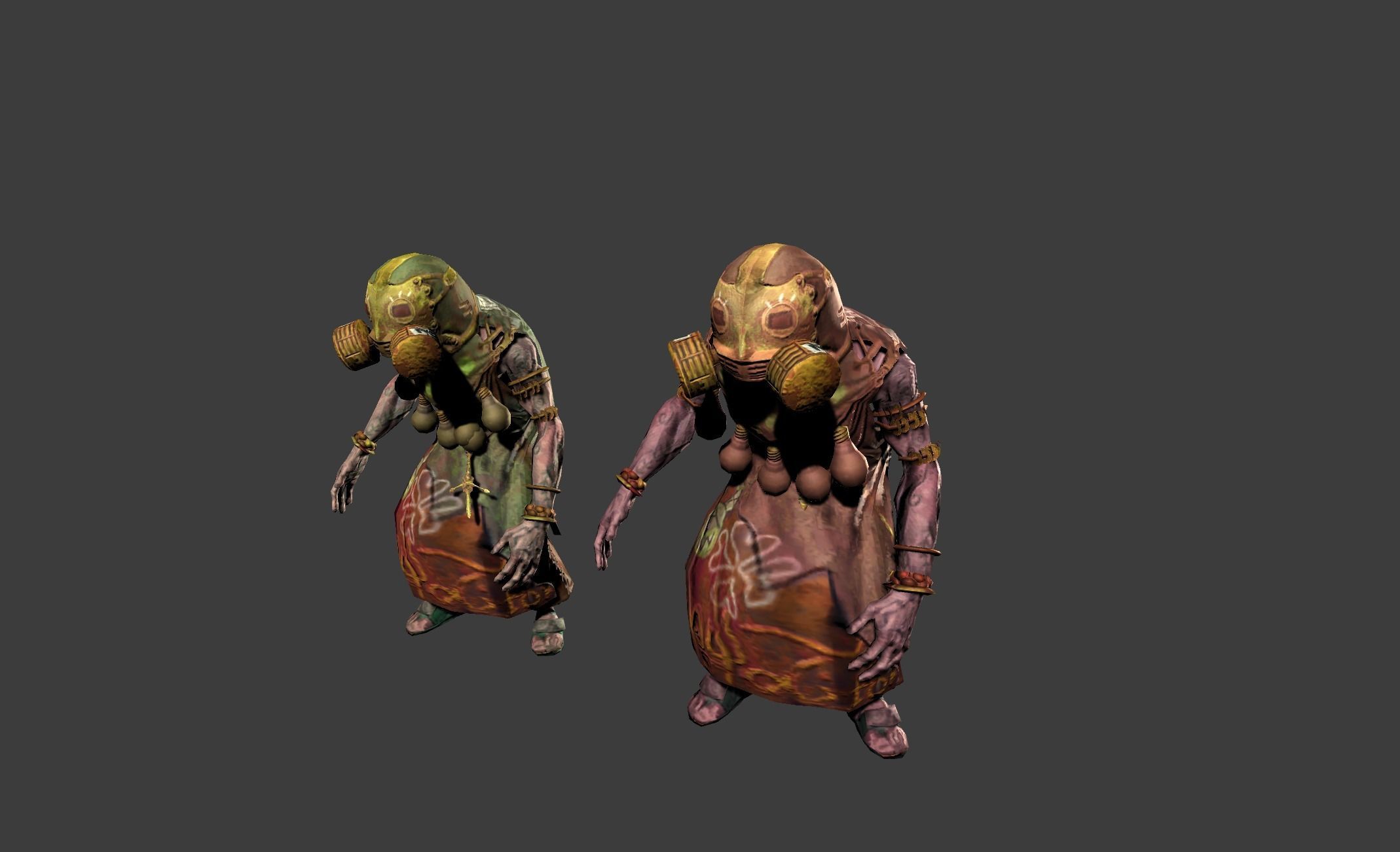 Mutant Troll Shaman Low-poly 3D model_15