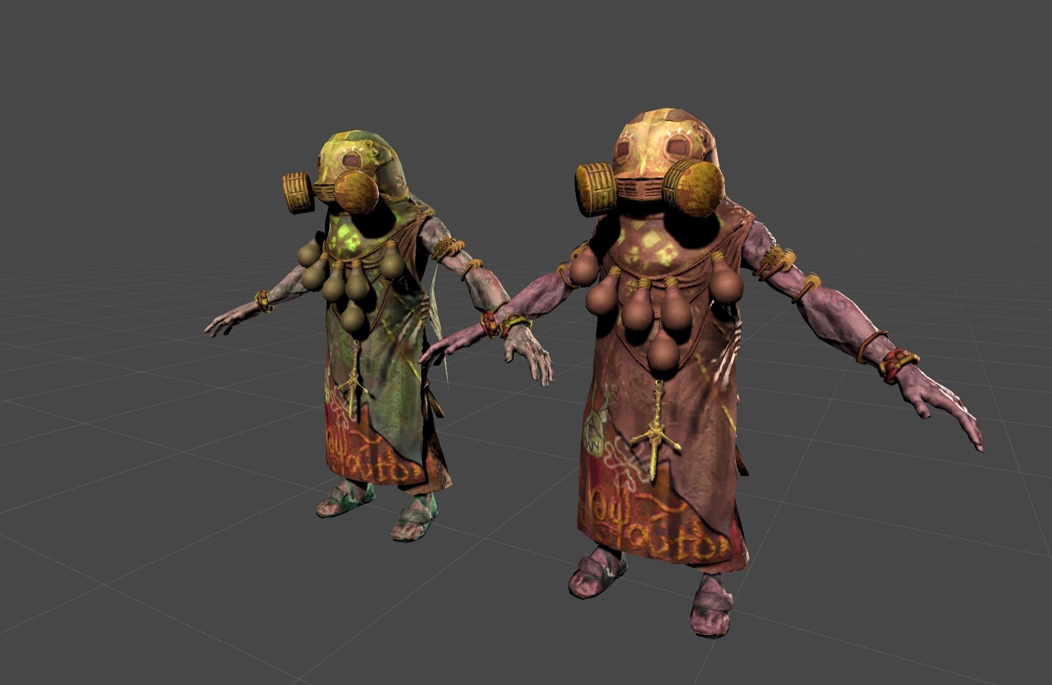 Mutant Troll Shaman Low-poly 3D model_17