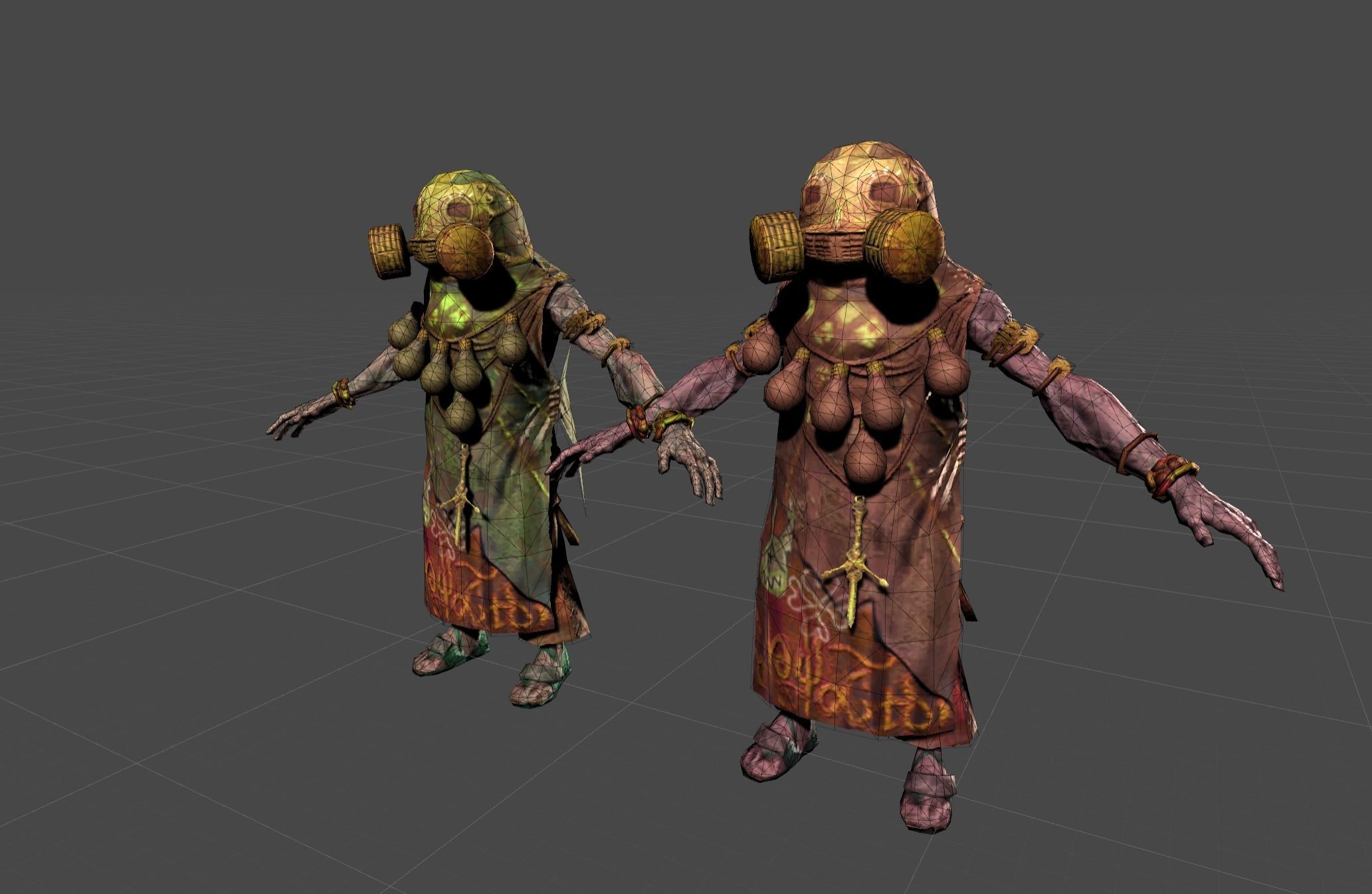 Mutant Troll Shaman Low-poly 3D model_10