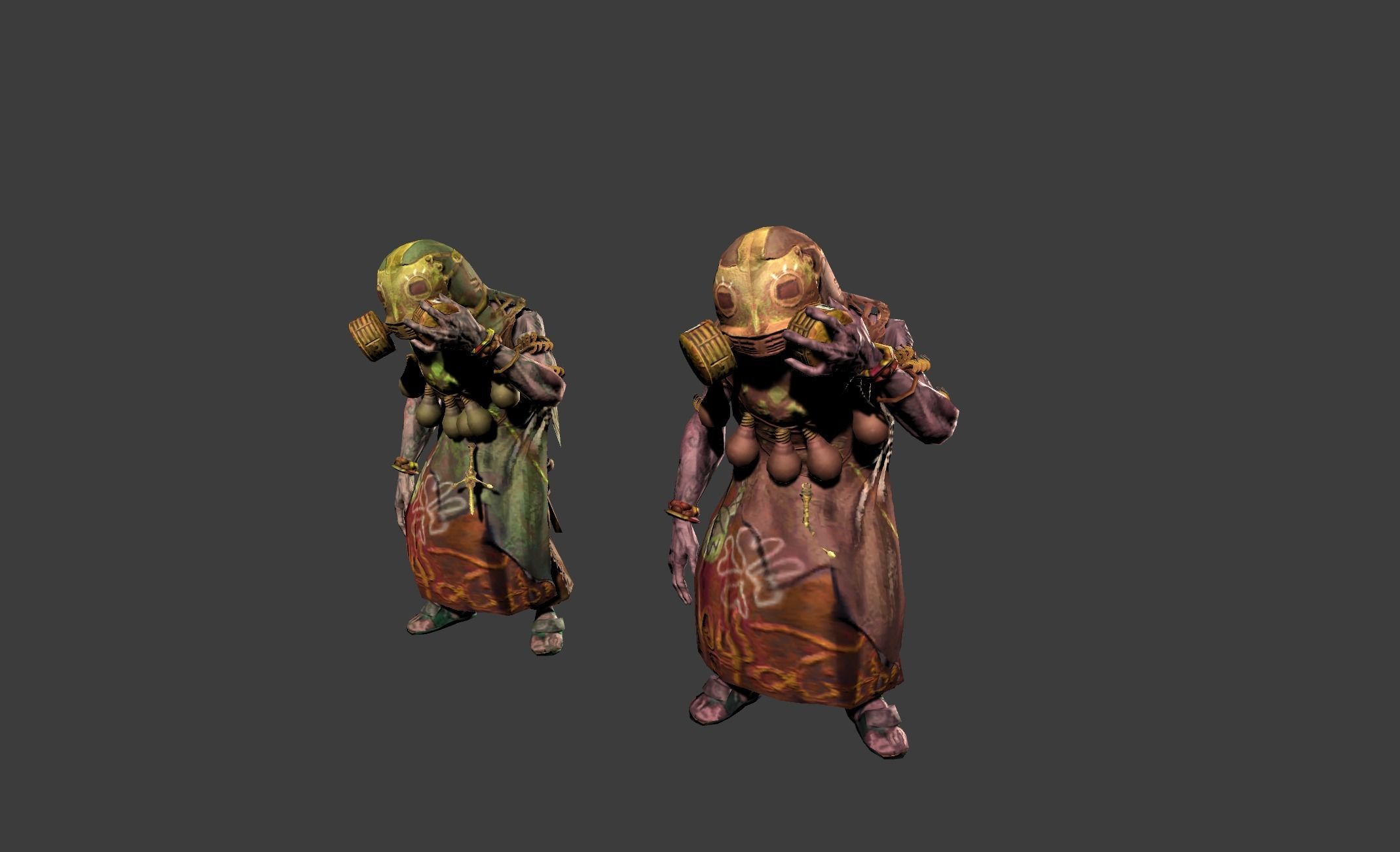 Mutant Troll Shaman Low-poly 3D model_11